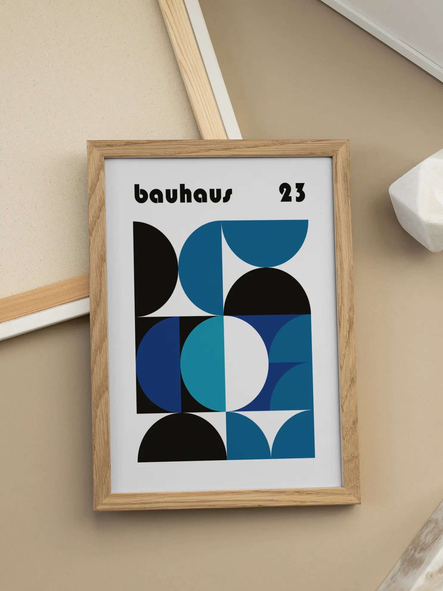 Blue Hemispheres — Bauhaus 1923 Poster