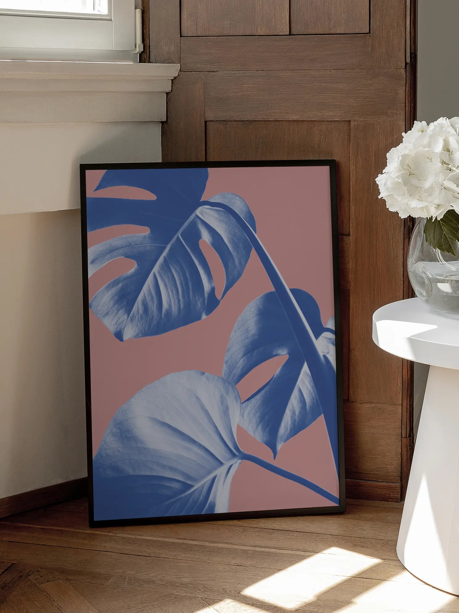 Blue Monstera Poster