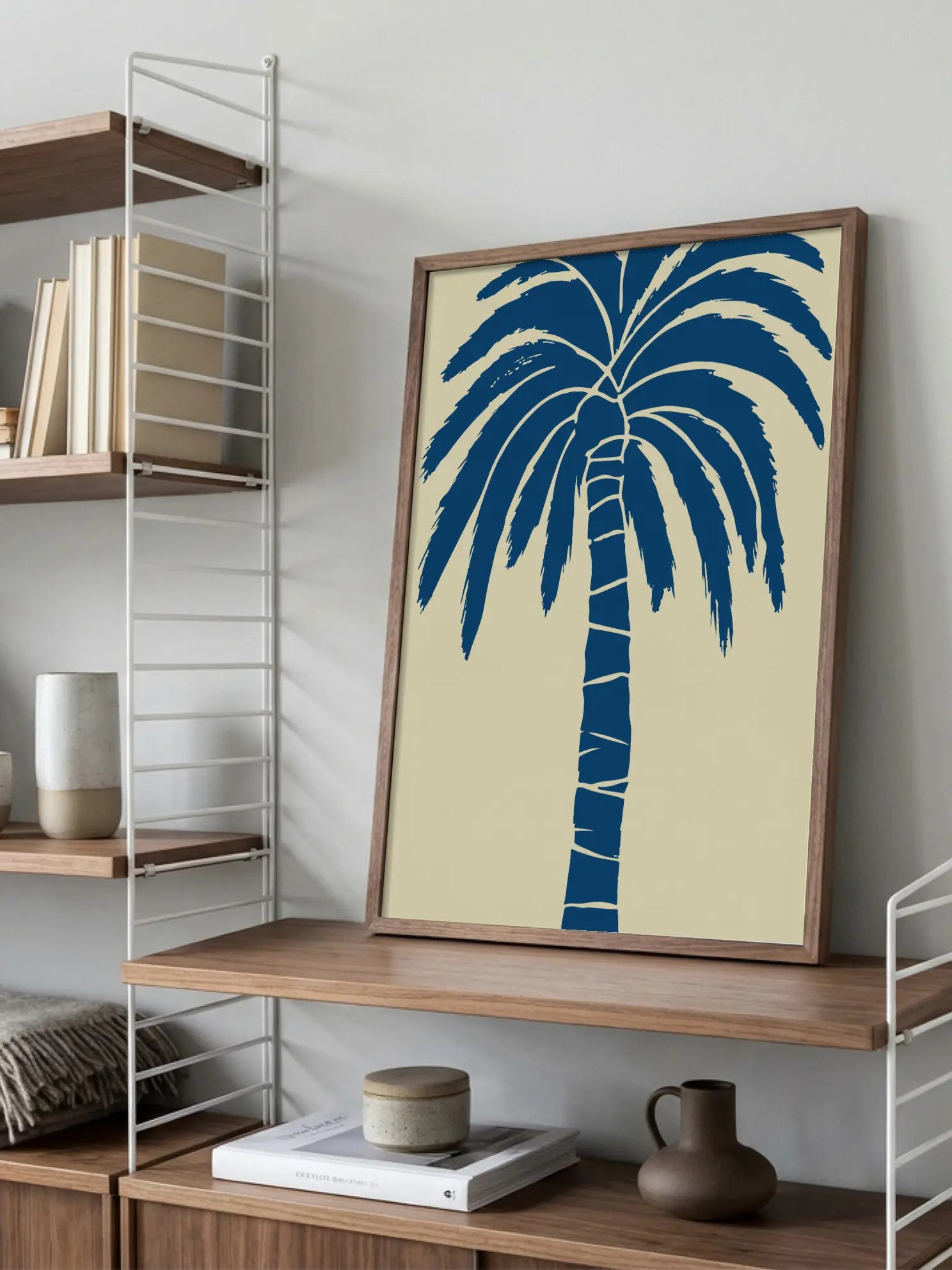 Blue Palm Poster