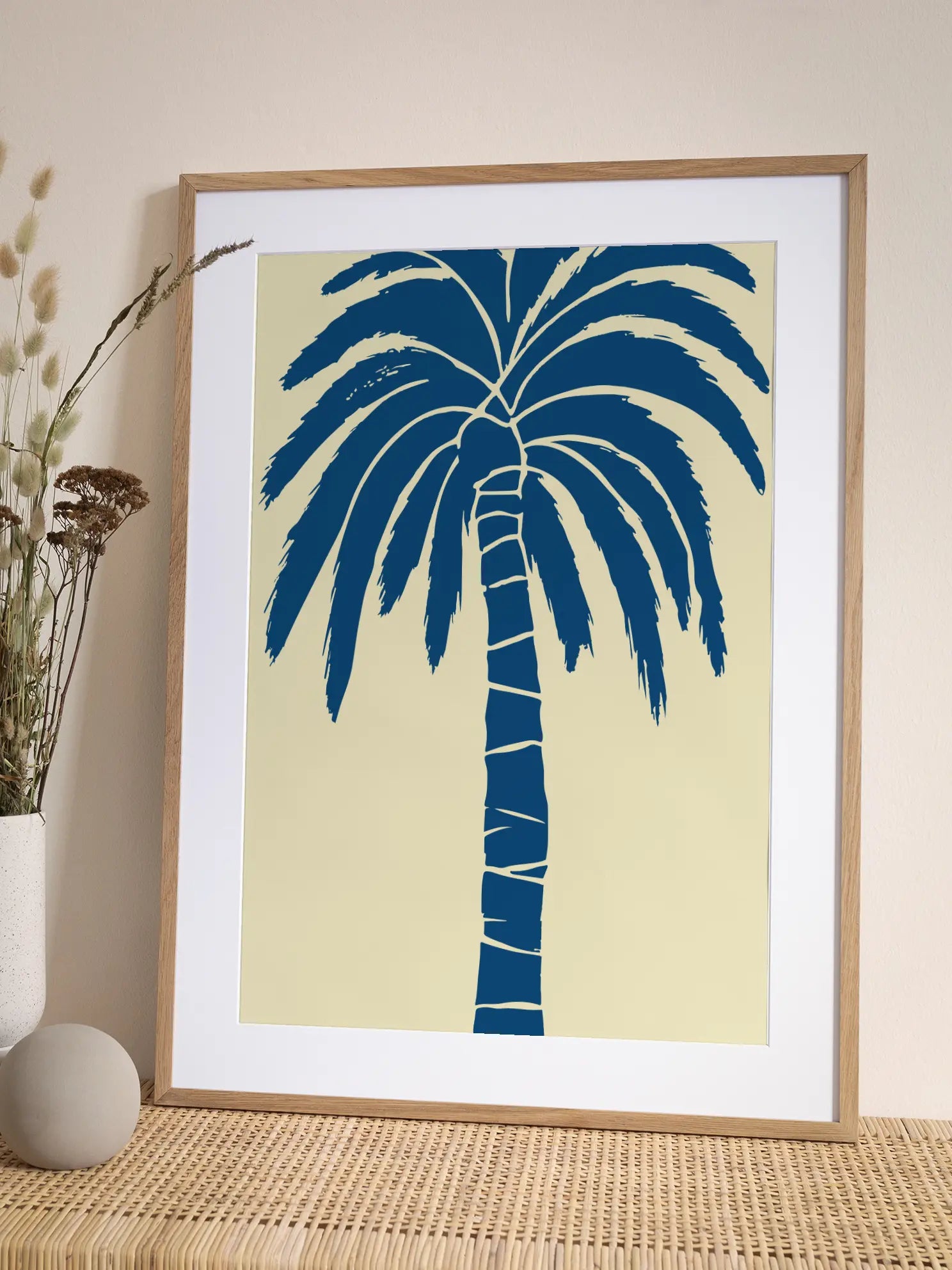 Blue Palm Poster