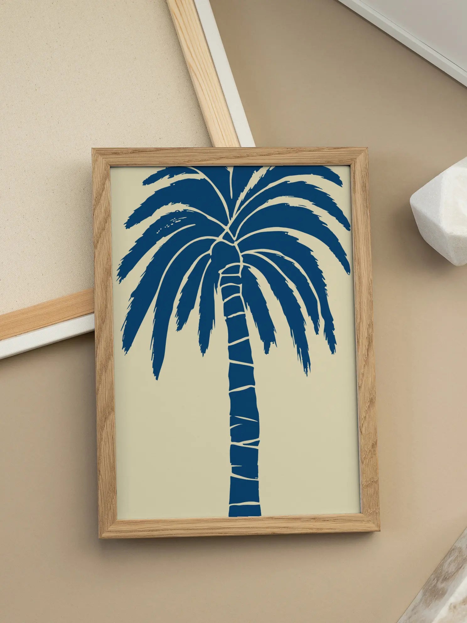 Blue Palm Poster
