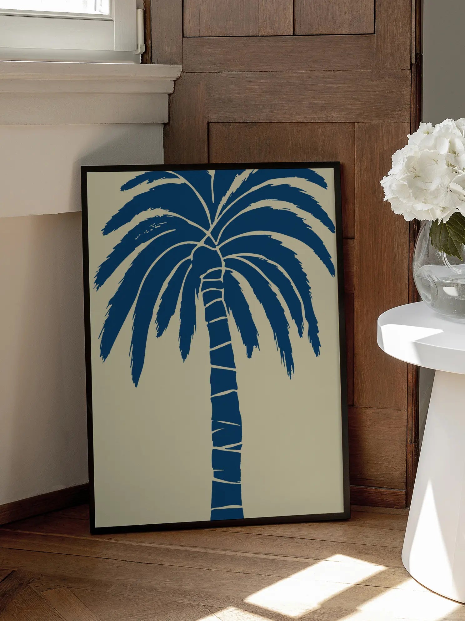 Blue Palm Poster