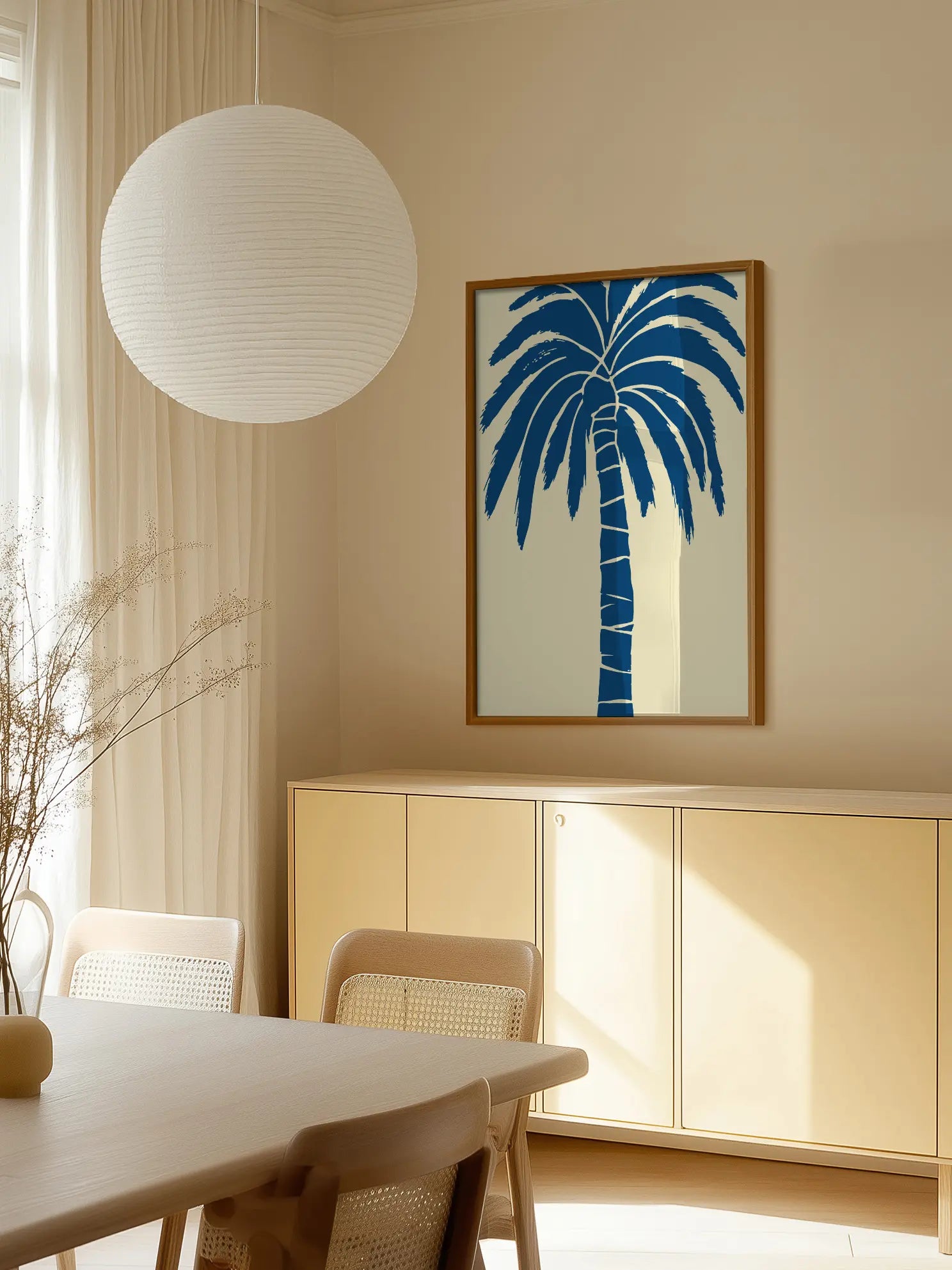 Blue Palm Poster