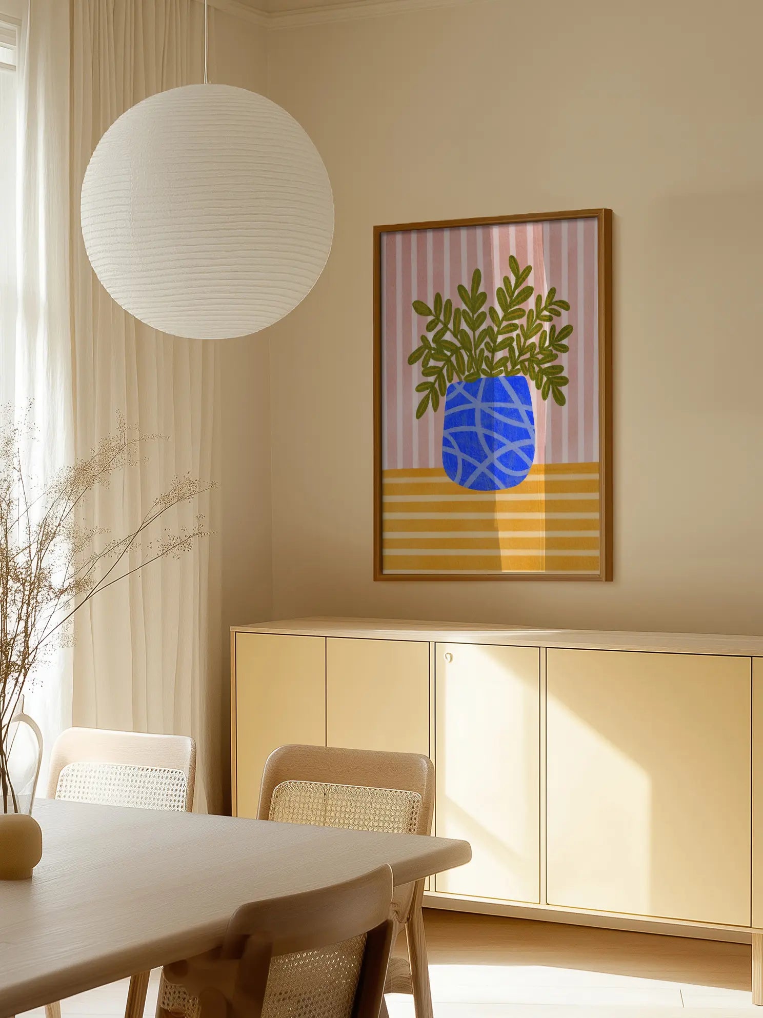 Blue Patterned Vase Poster
