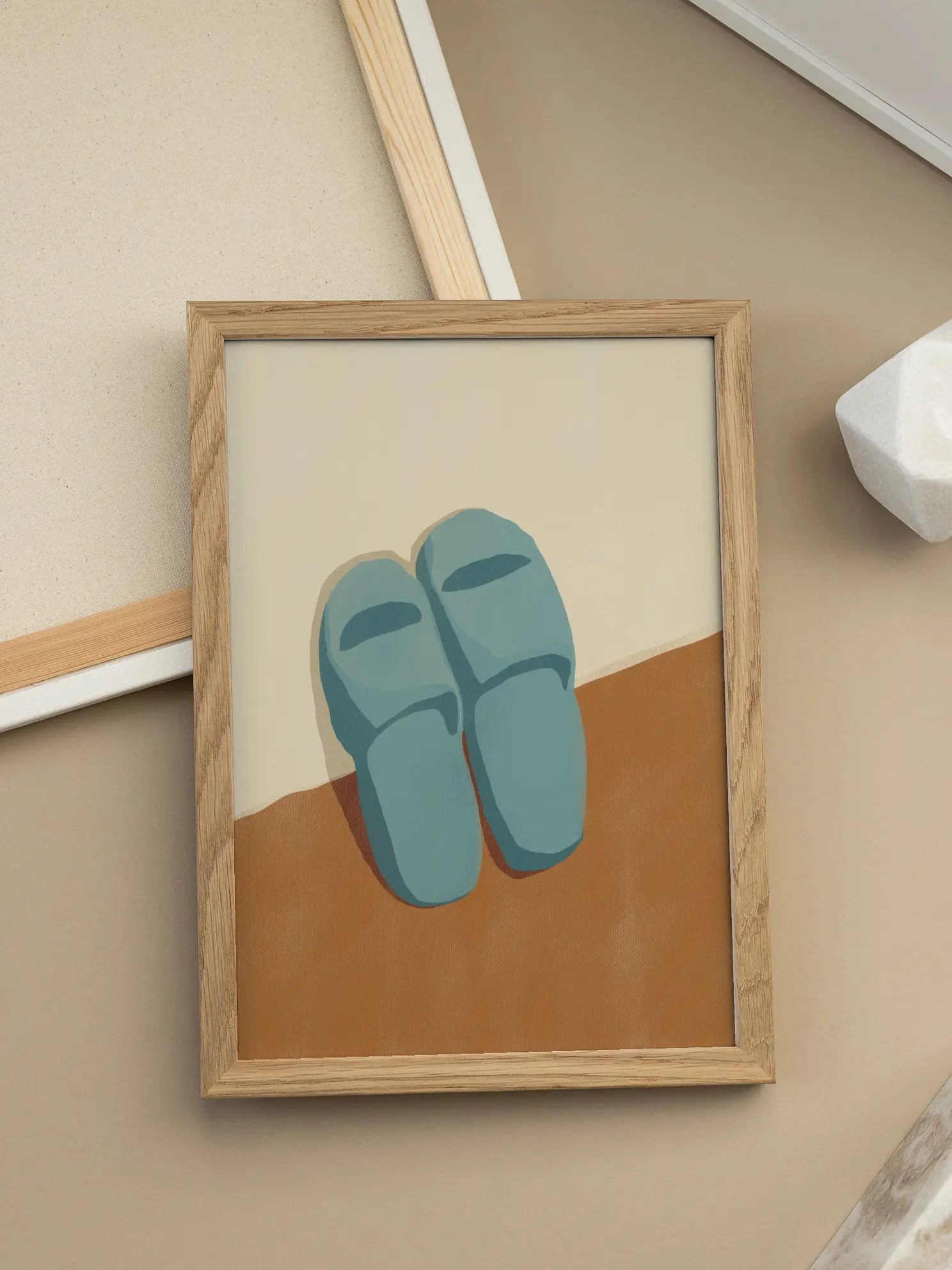 Blue Slippers Poster