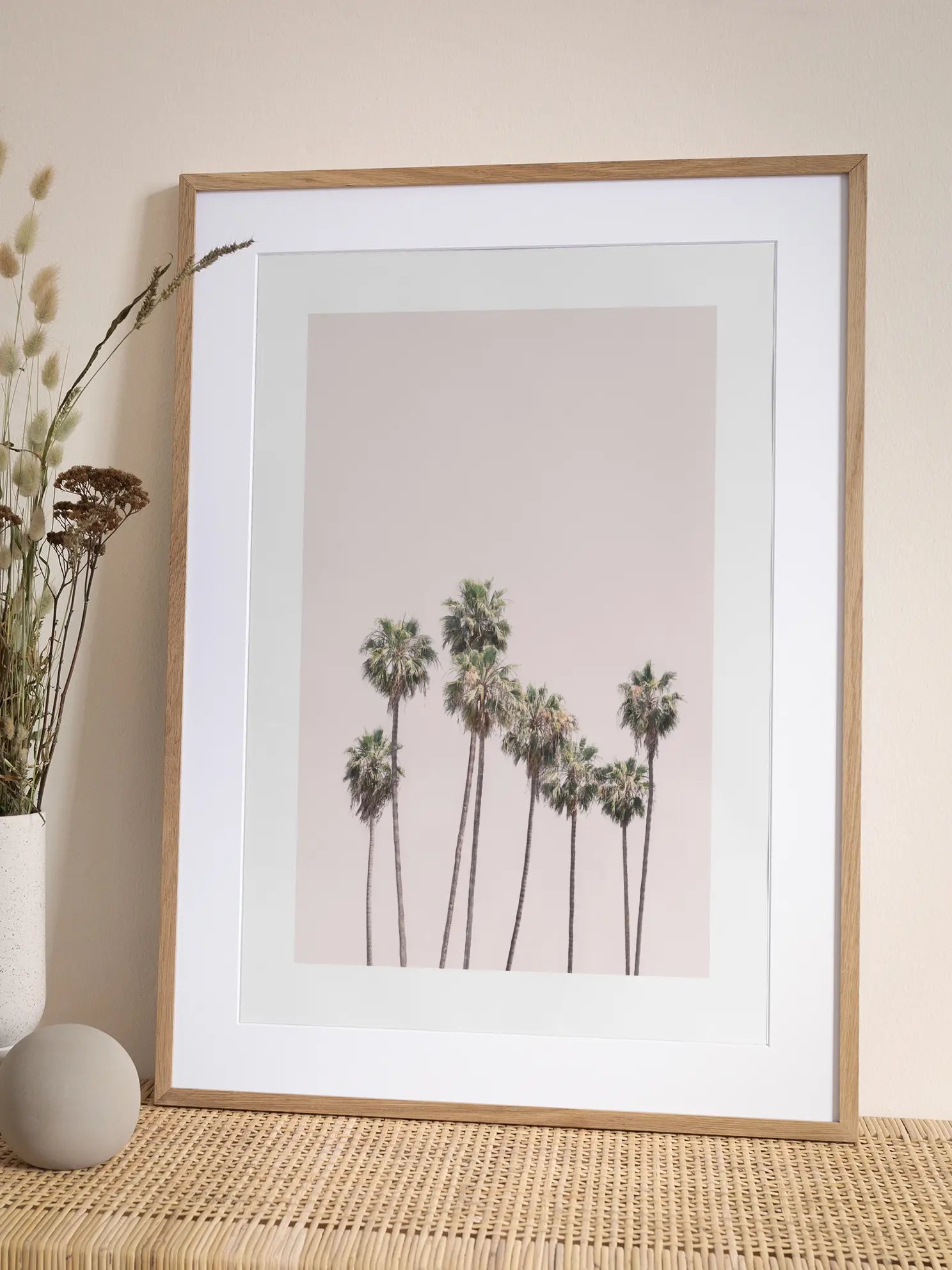 Blush Palms Poster