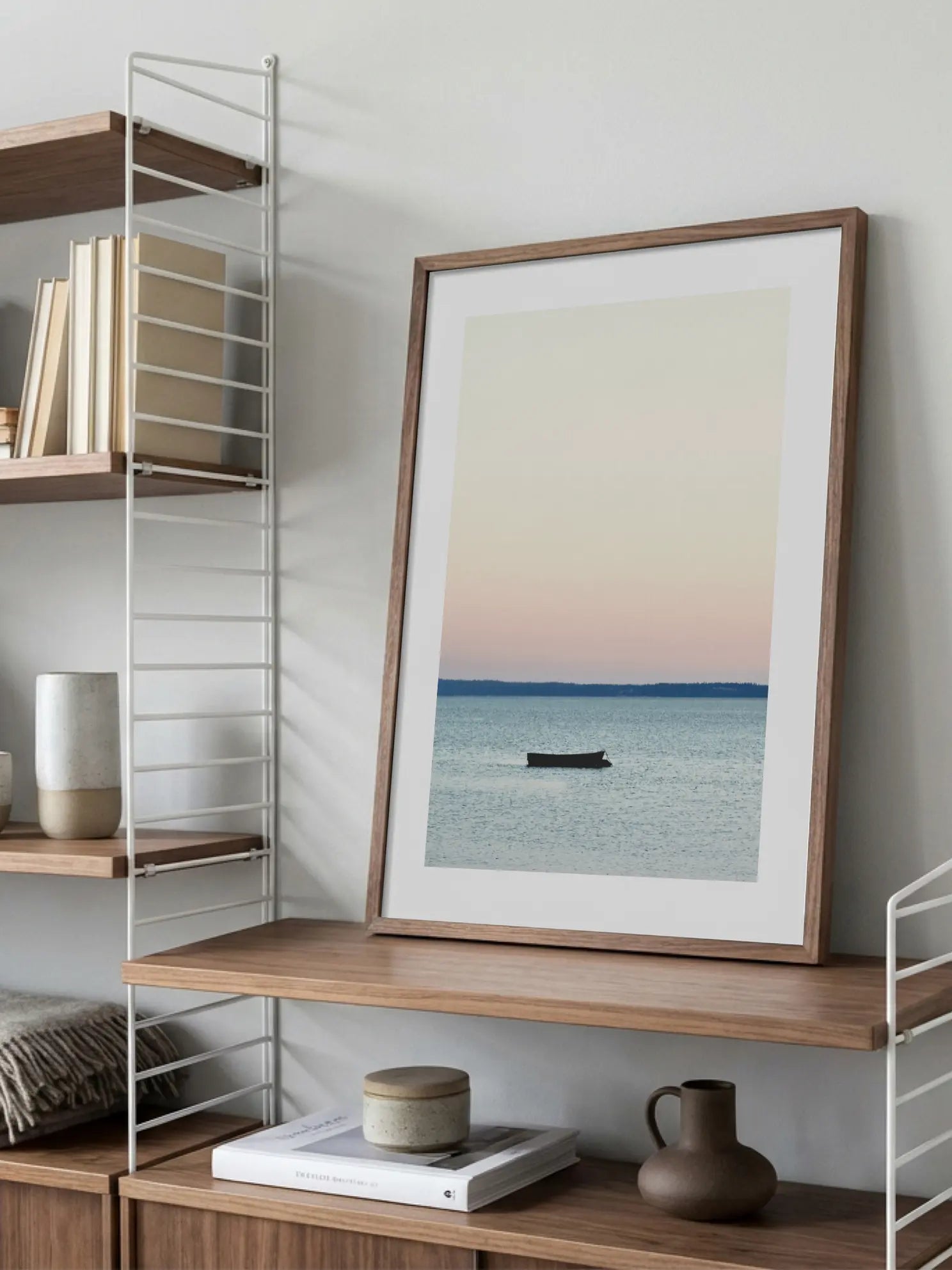 Boat on Lake Poster