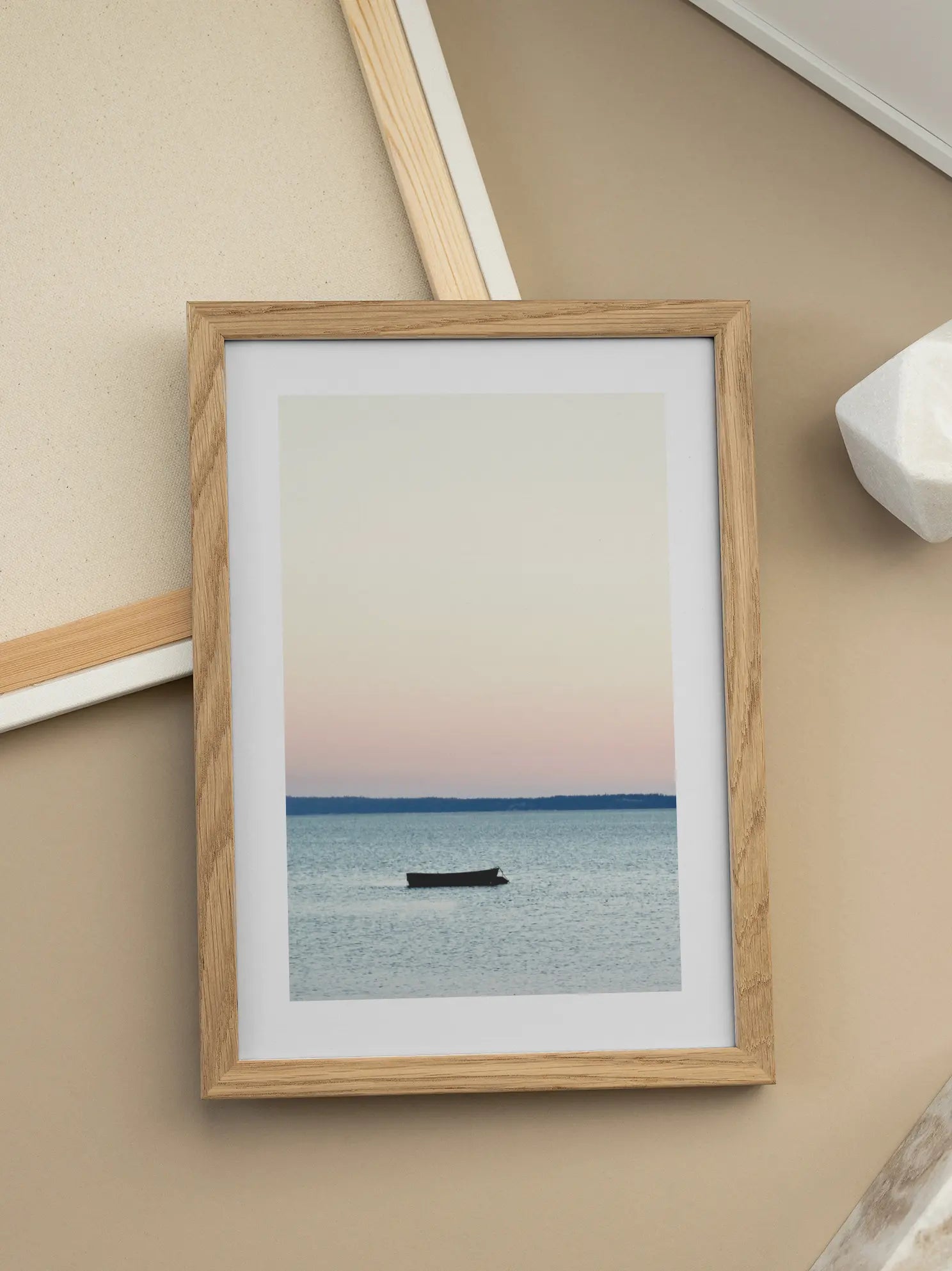 Boat on Lake Poster