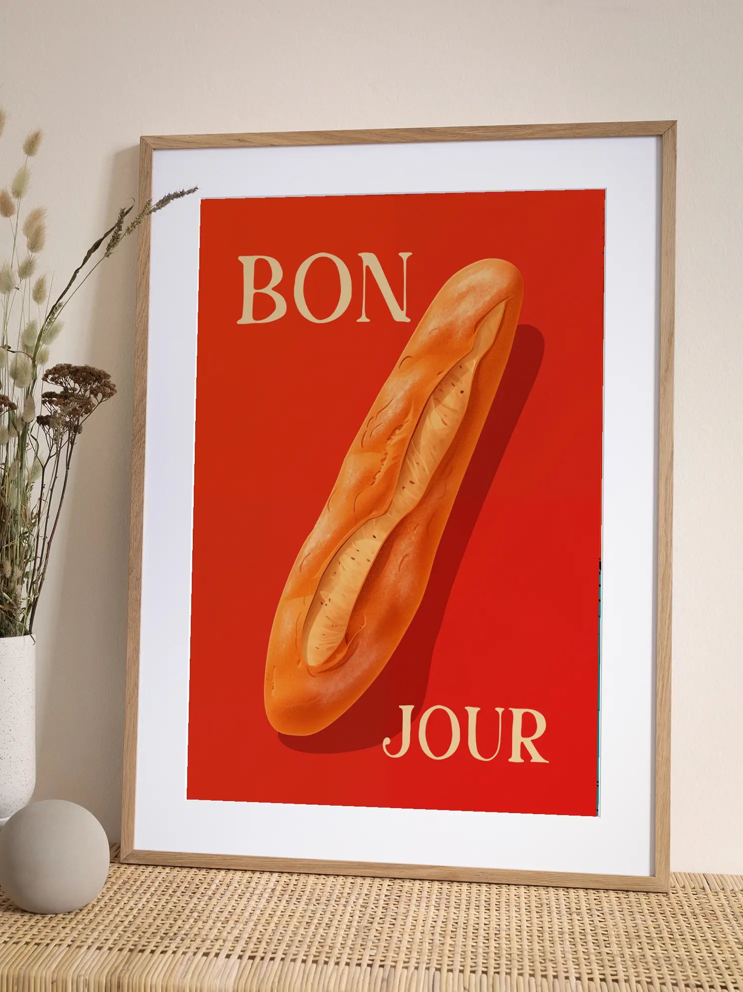 Bonjour Baguette Poster
