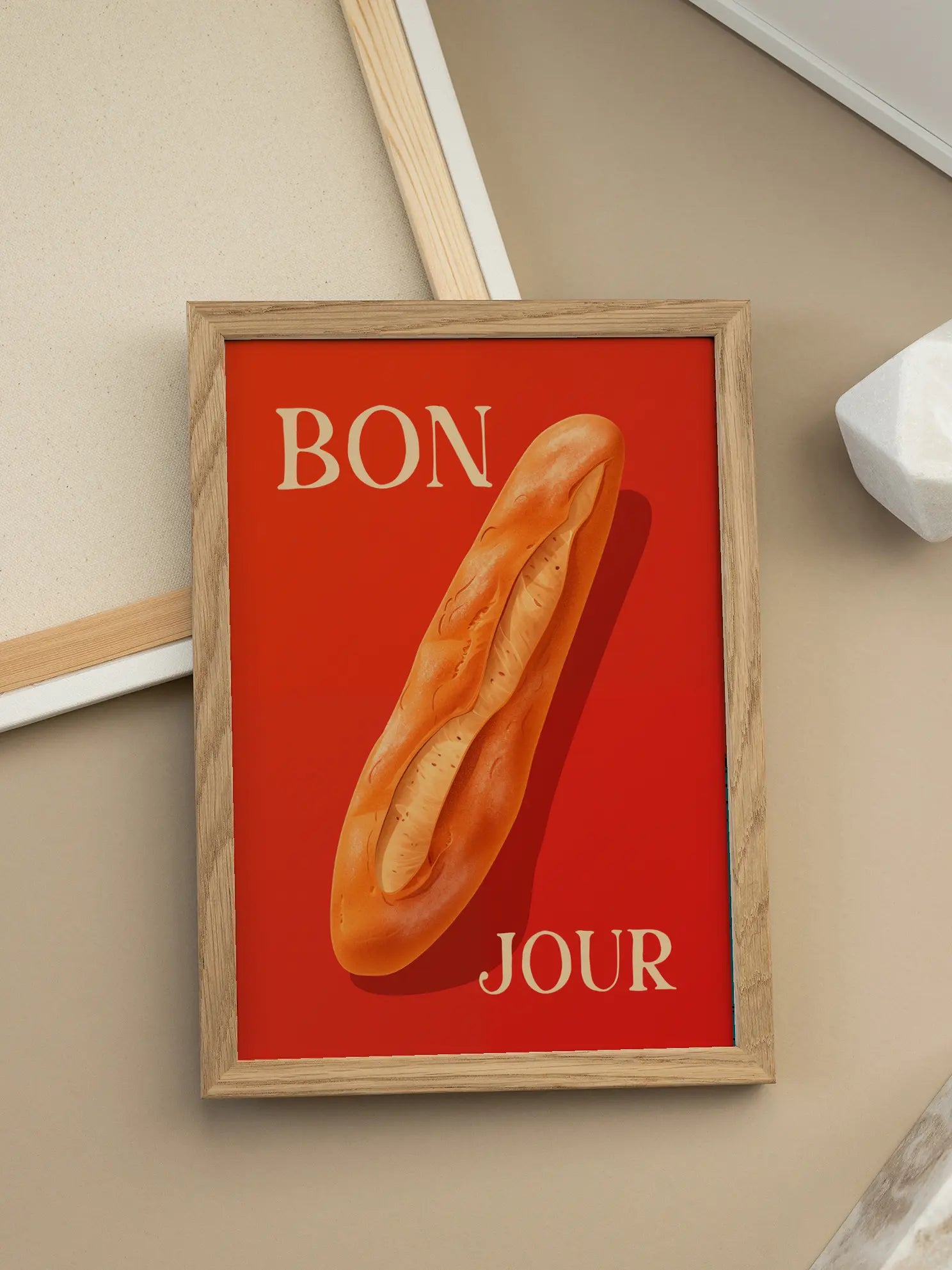 Bonjour Baguette Poster