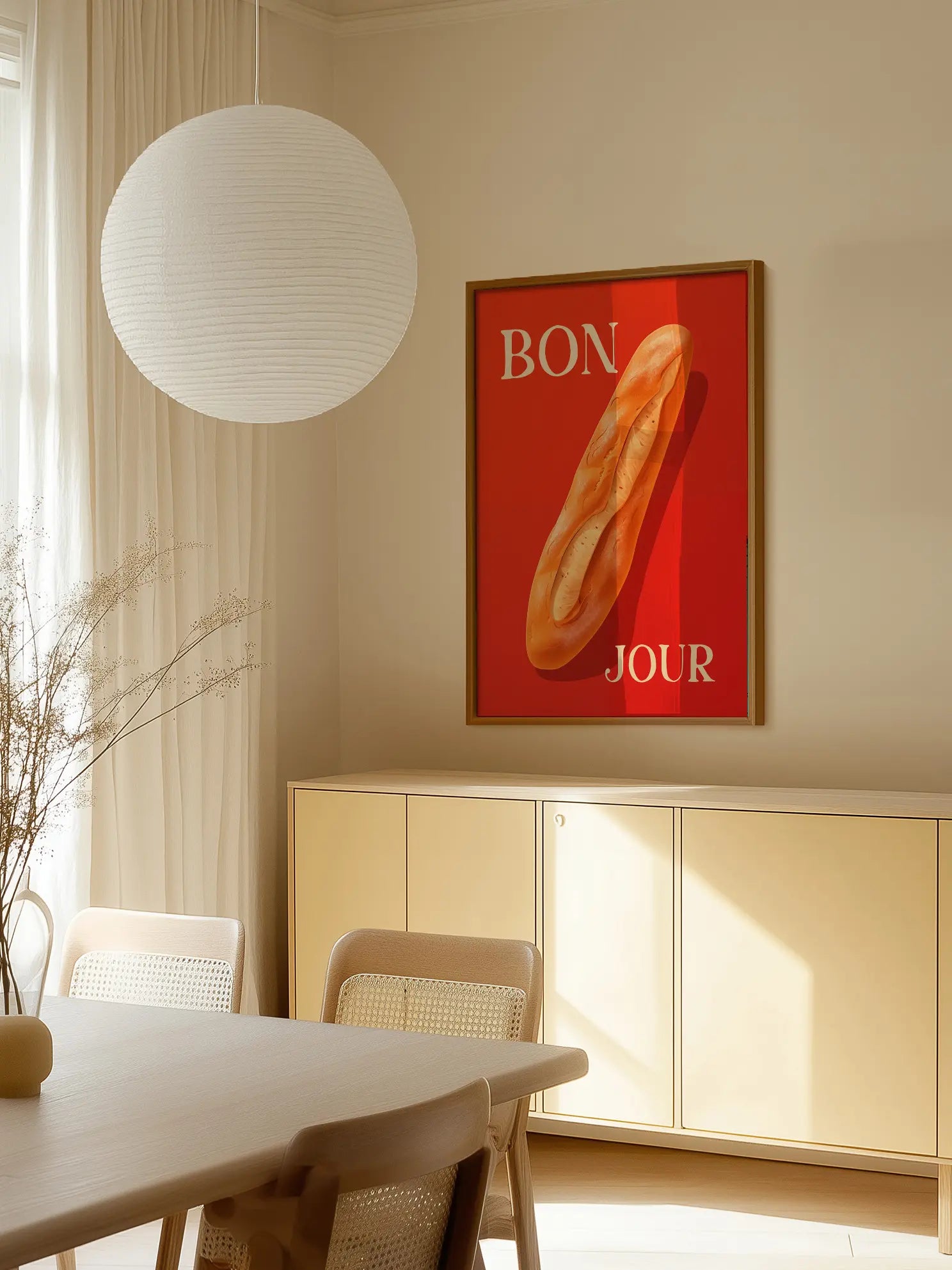 Bonjour Baguette Poster