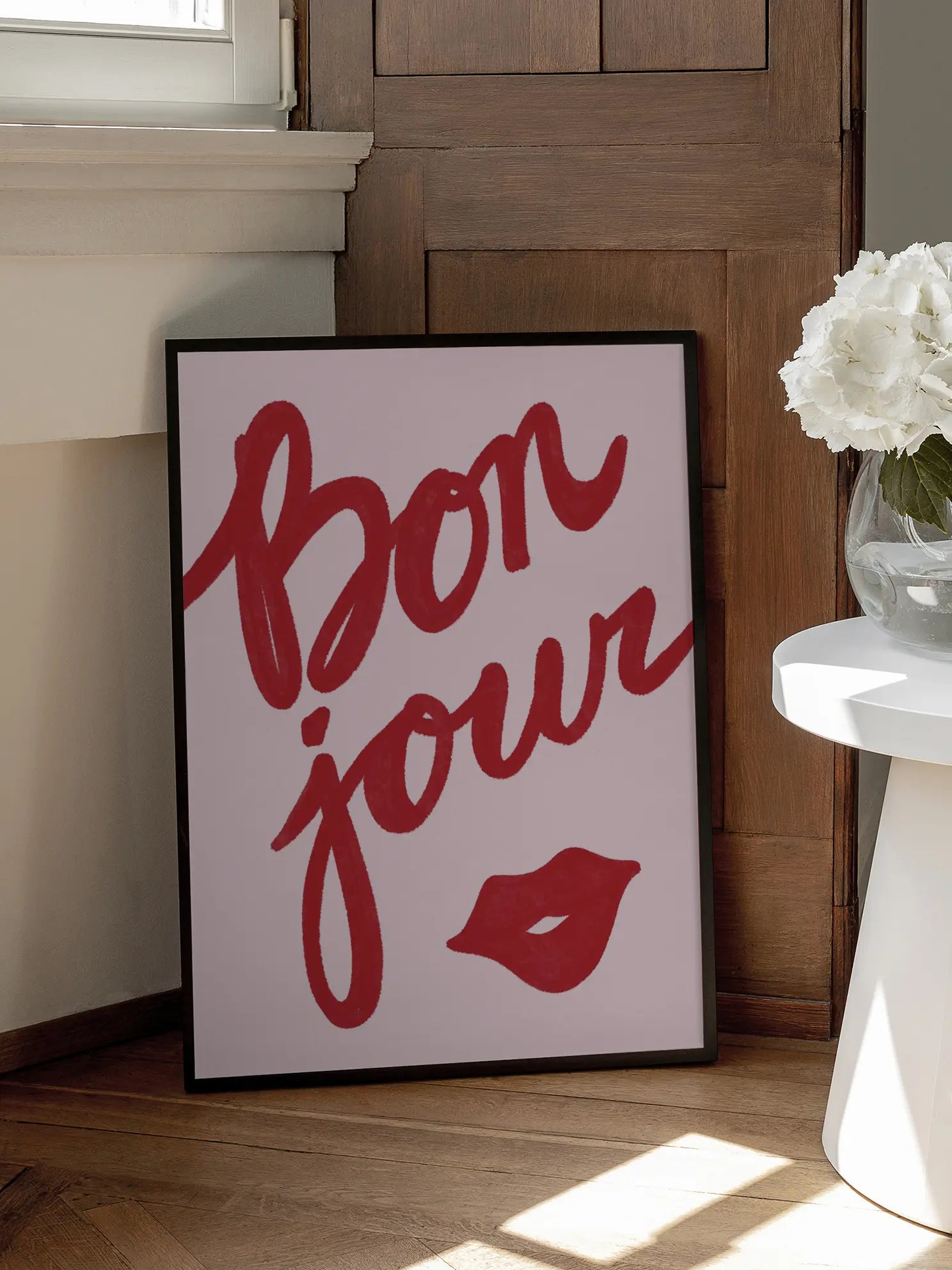 Bonjour Lips Poster