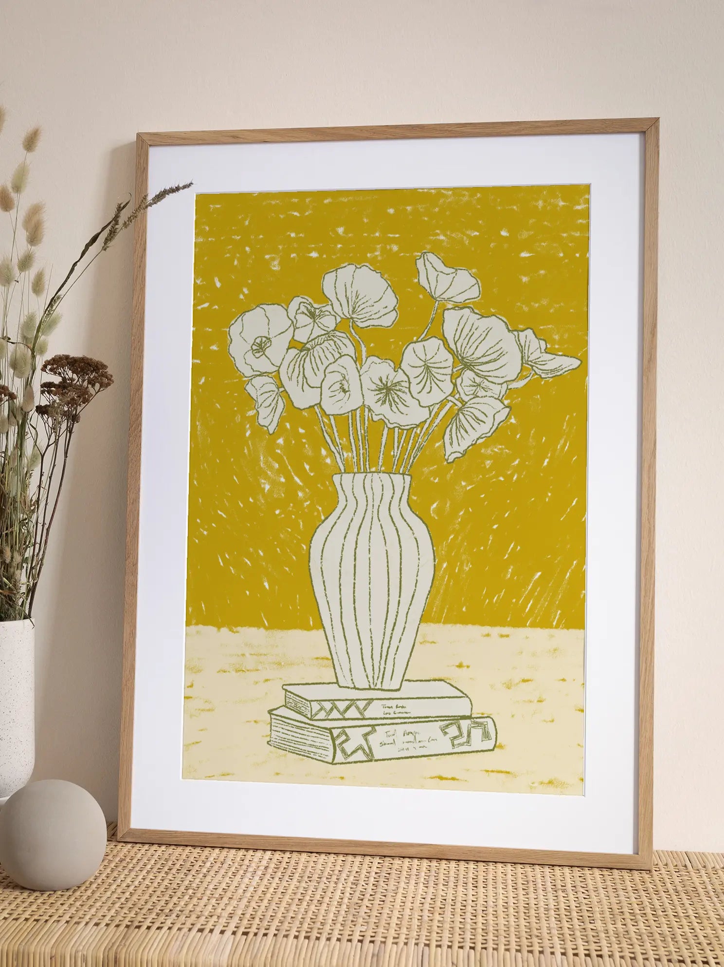 Books and Flowers Poster