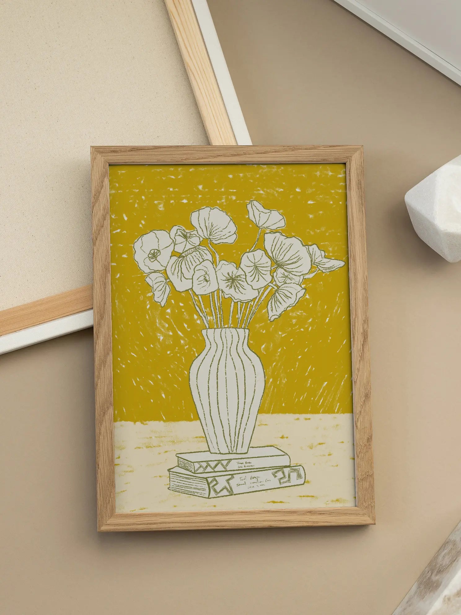 Books and Flowers Poster