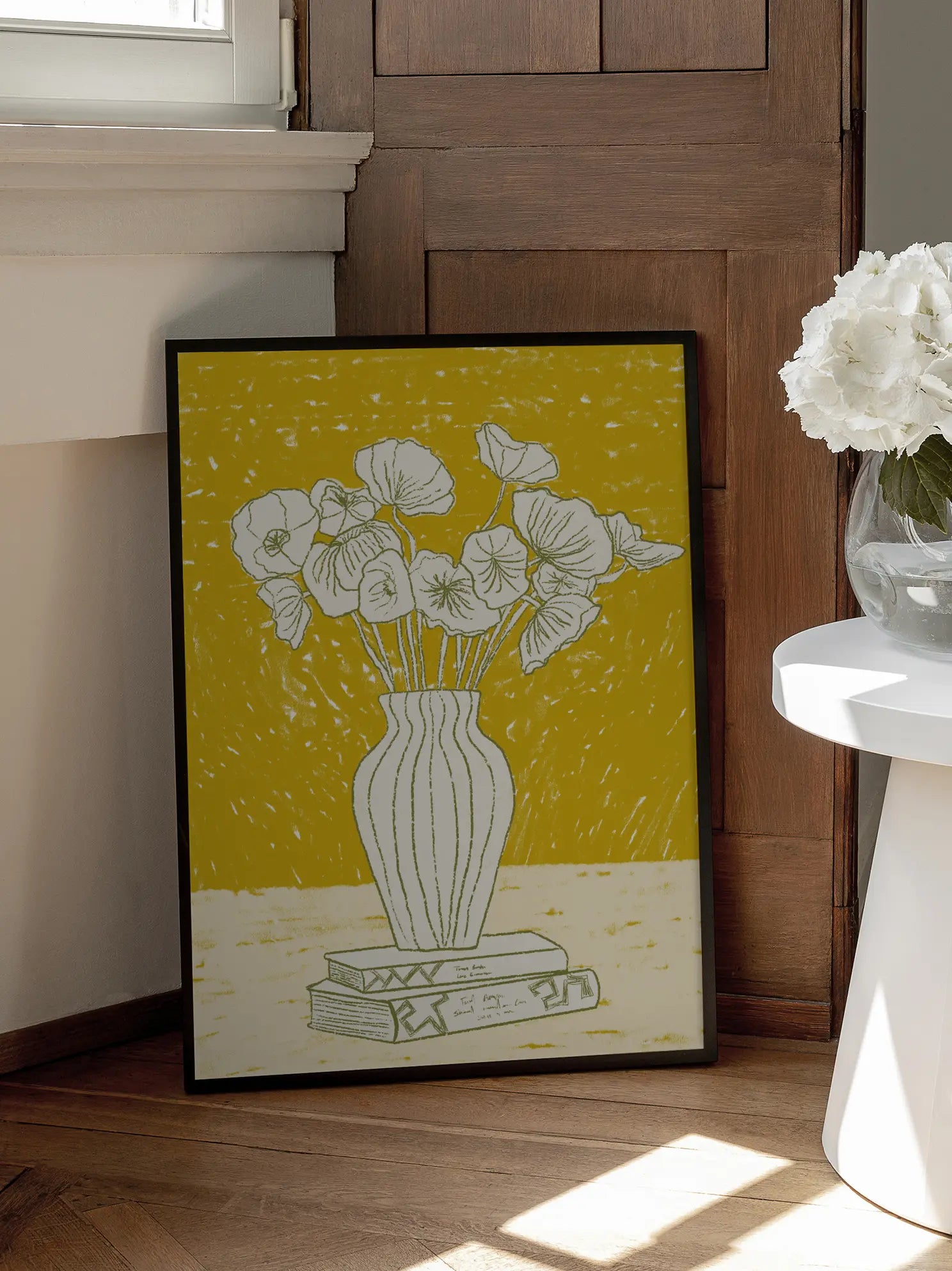 Books and Flowers Poster