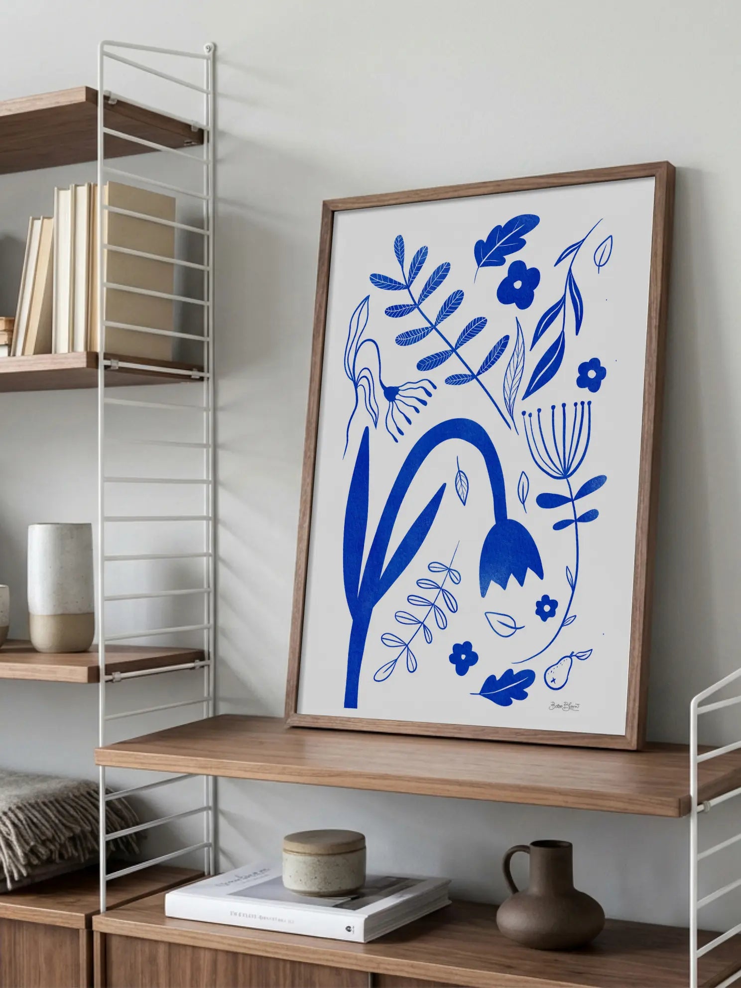 Botanical Blues Poster