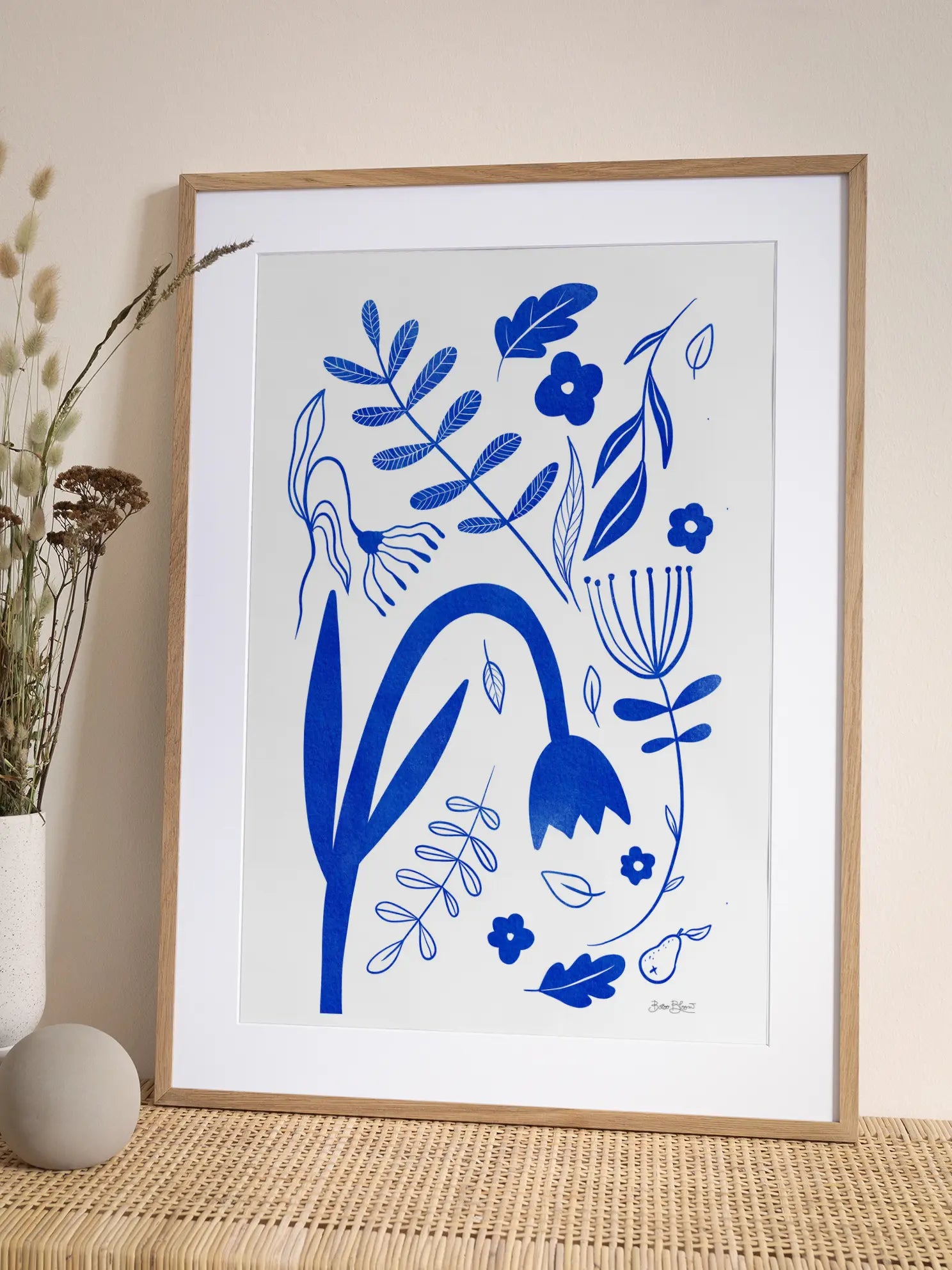 Botanical Blues Poster