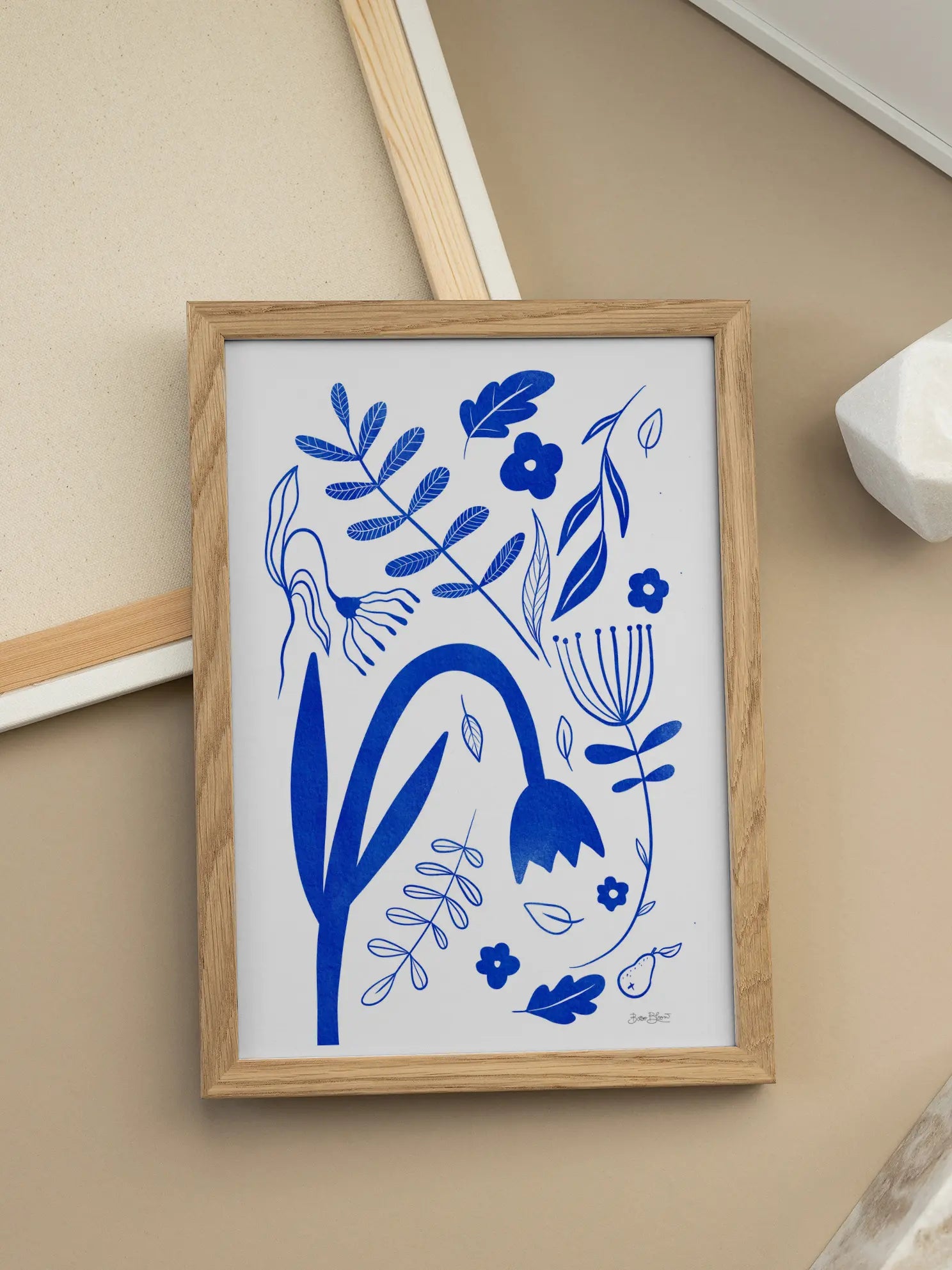 Botanical Blues Poster