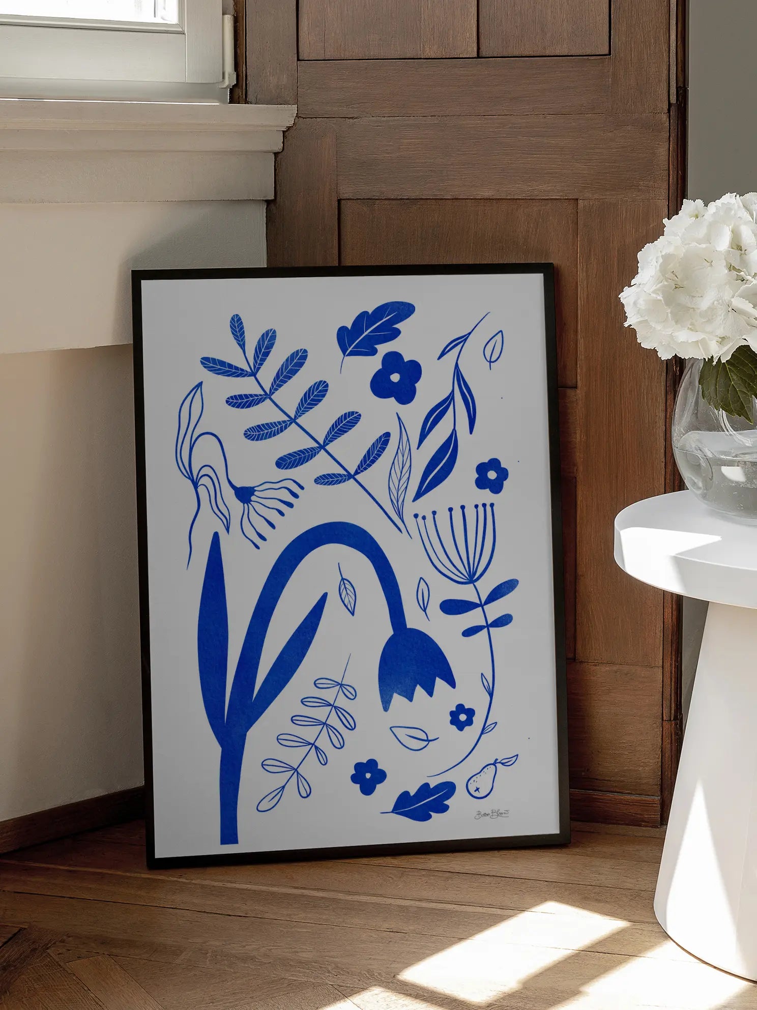 Botanical Blues Poster