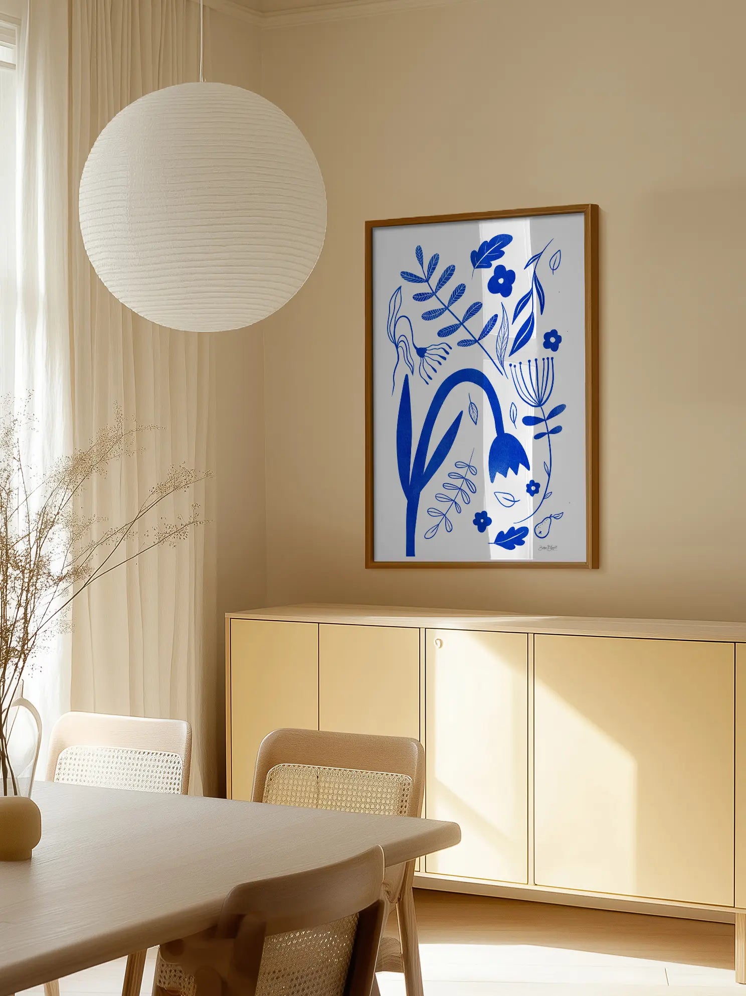 Botanical Blues Poster