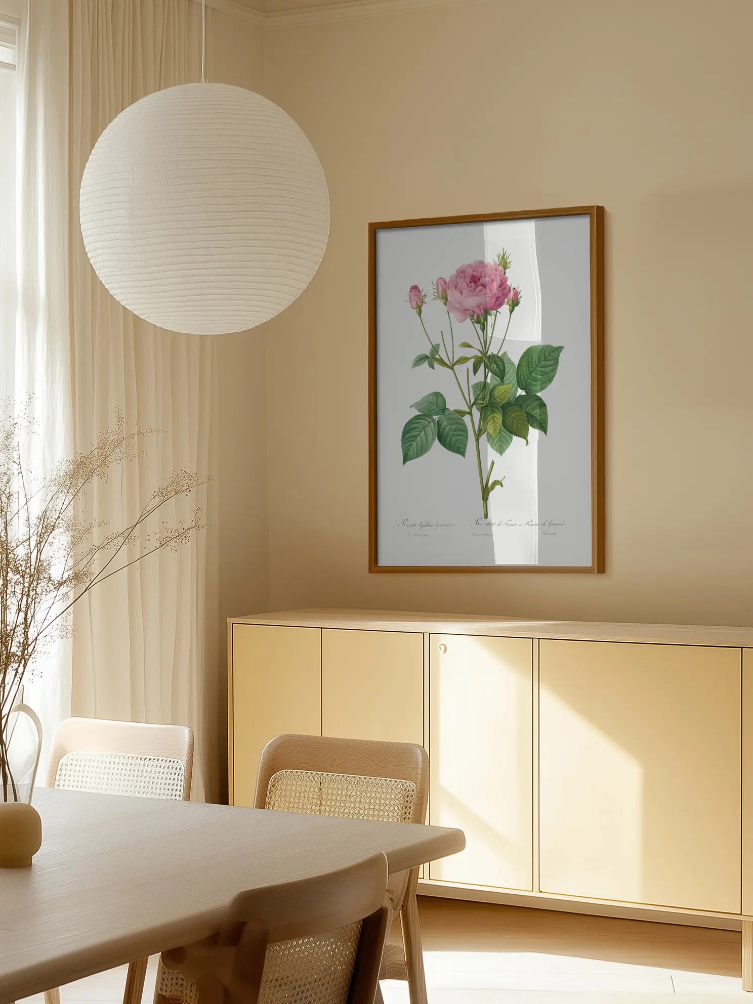 Botanical Rose Poster