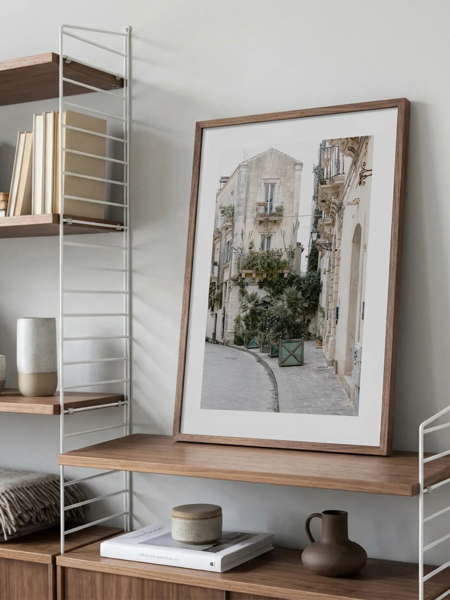 Botanical White Houses Poster