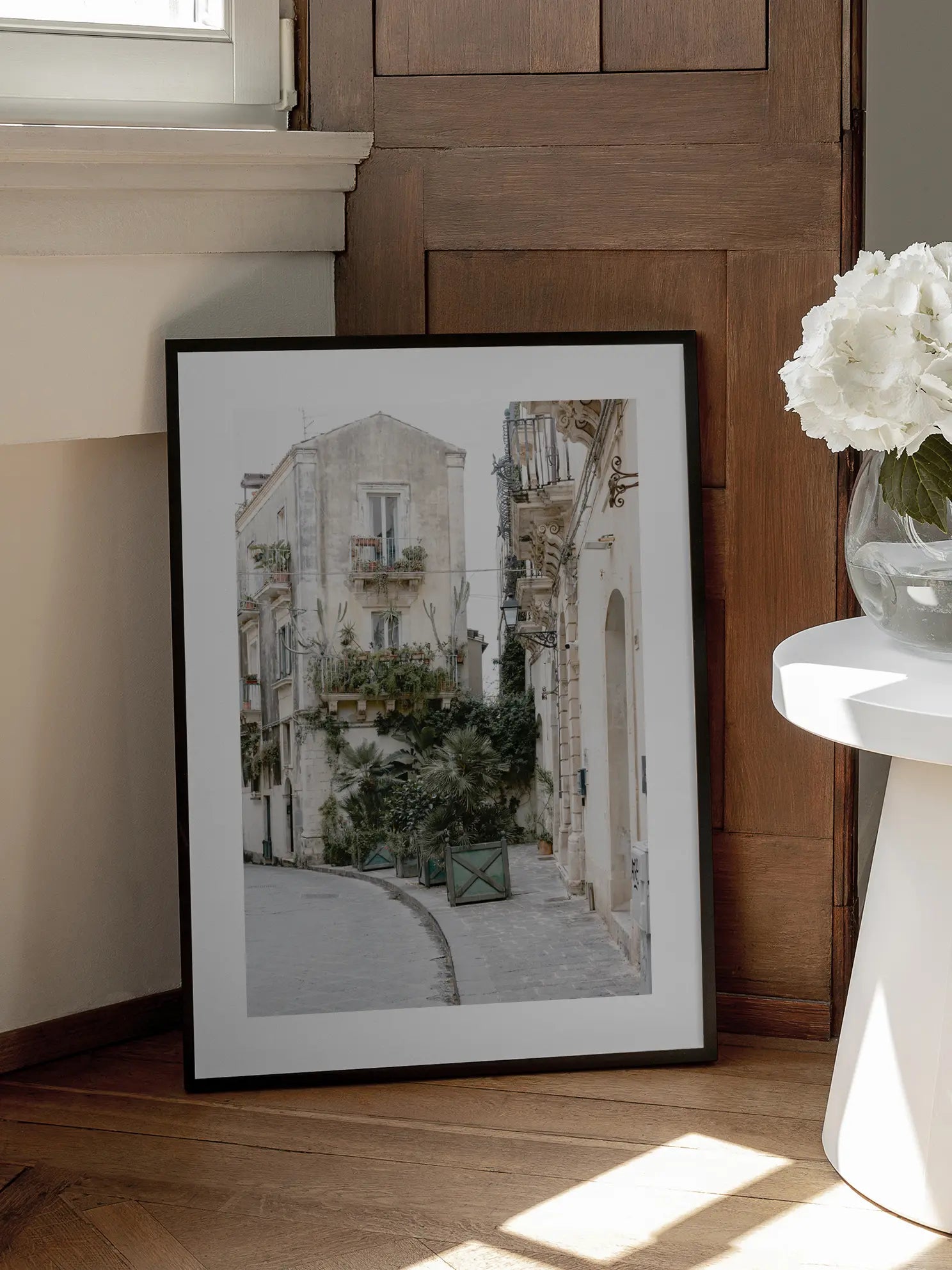 Botanical White Houses Poster