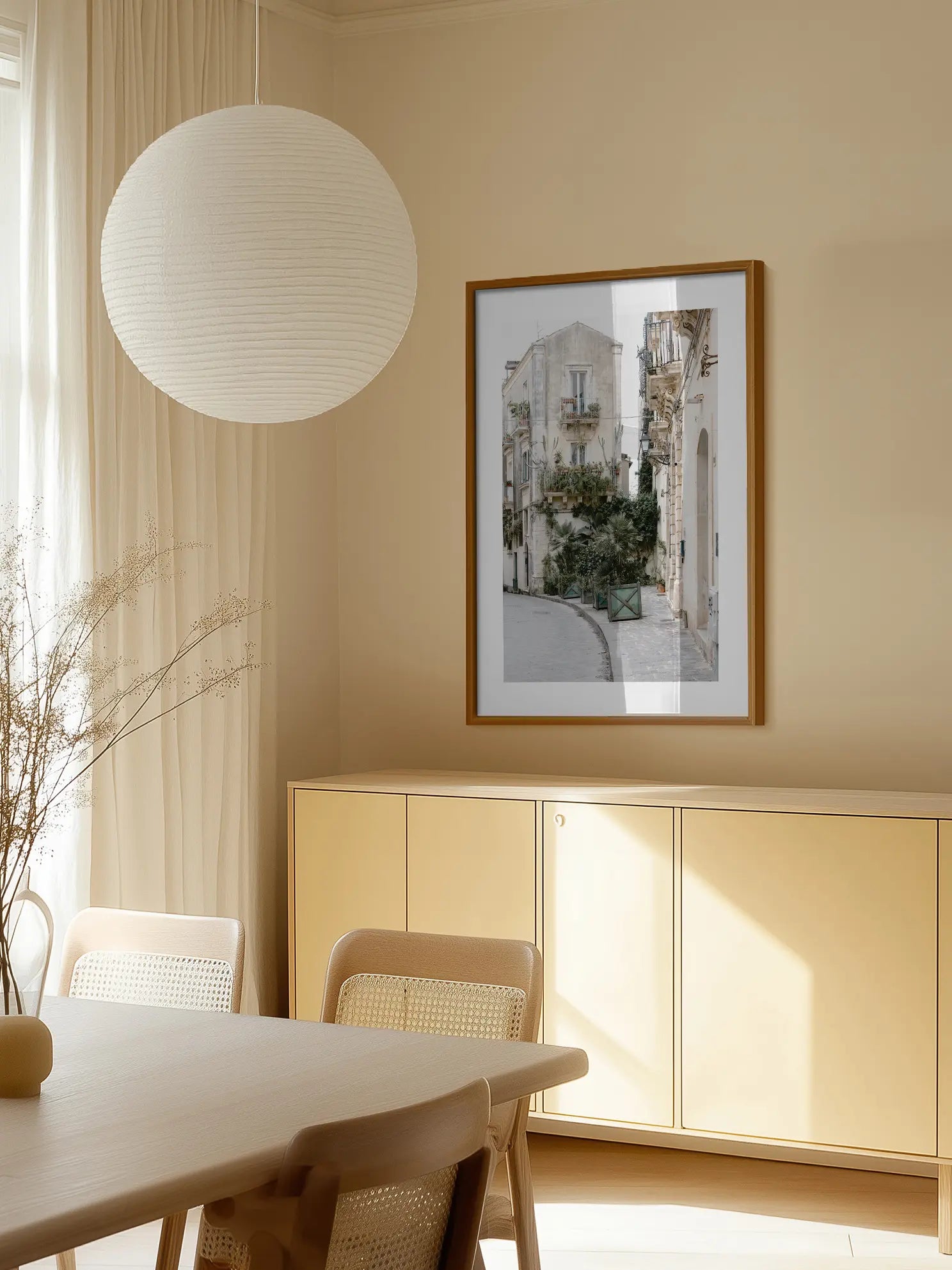 Botanical White Houses Poster