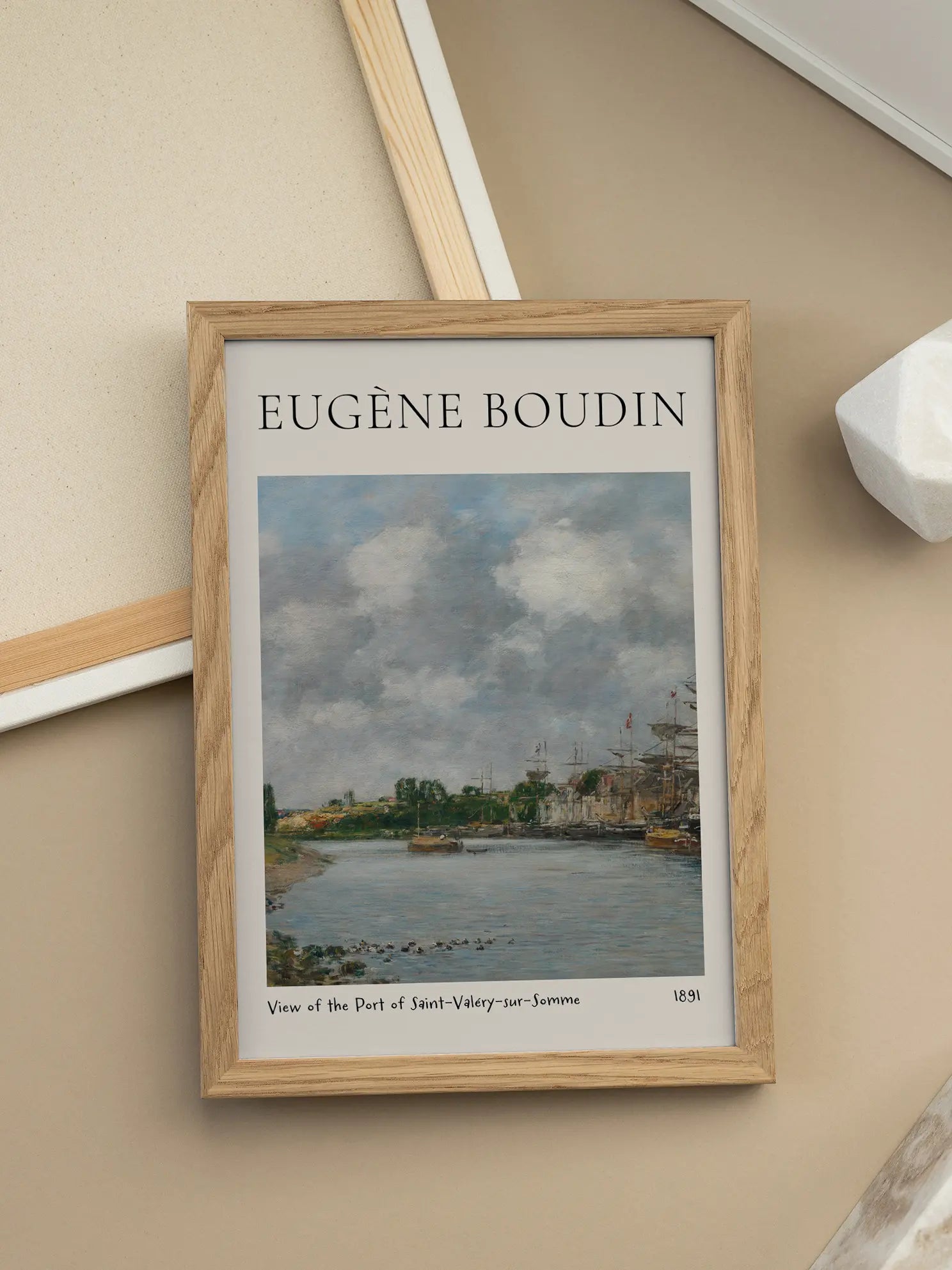 Boudin — View of the Port of Saint-Valéry-sur-Somme Poster