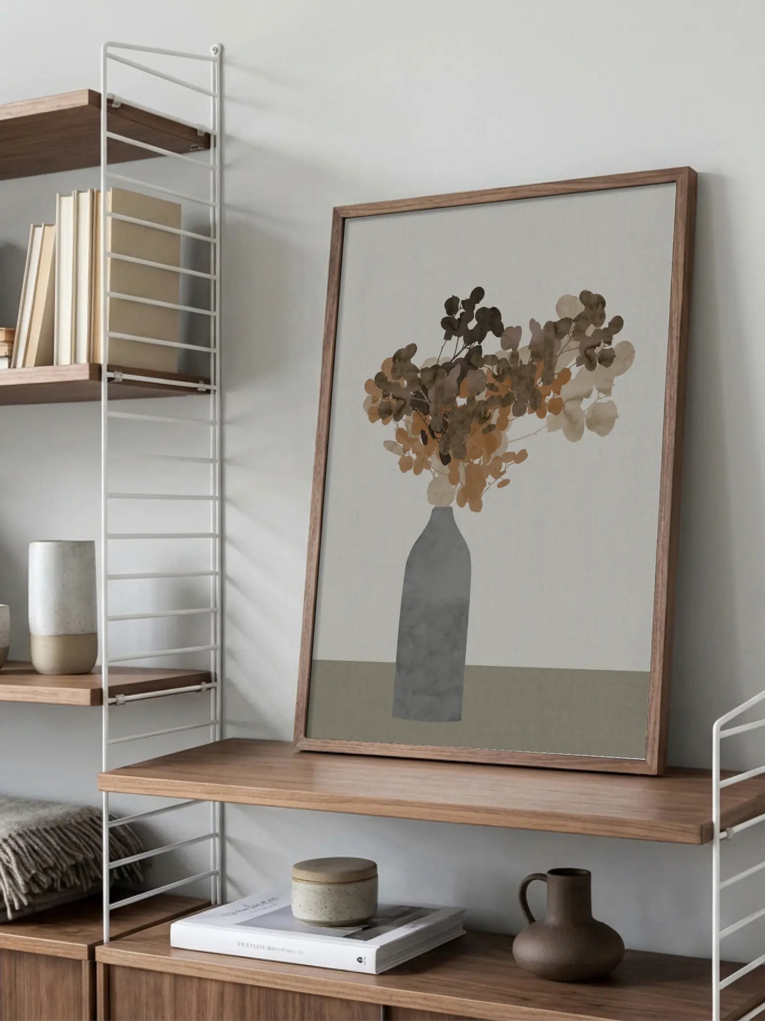 Bouquet in Grey Vase Poster