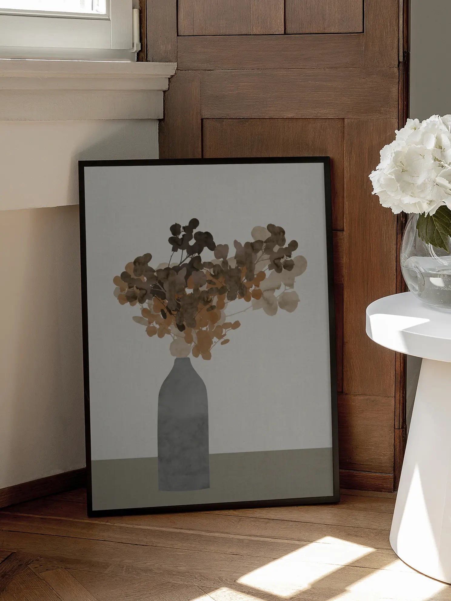Bouquet in Grey Vase Poster