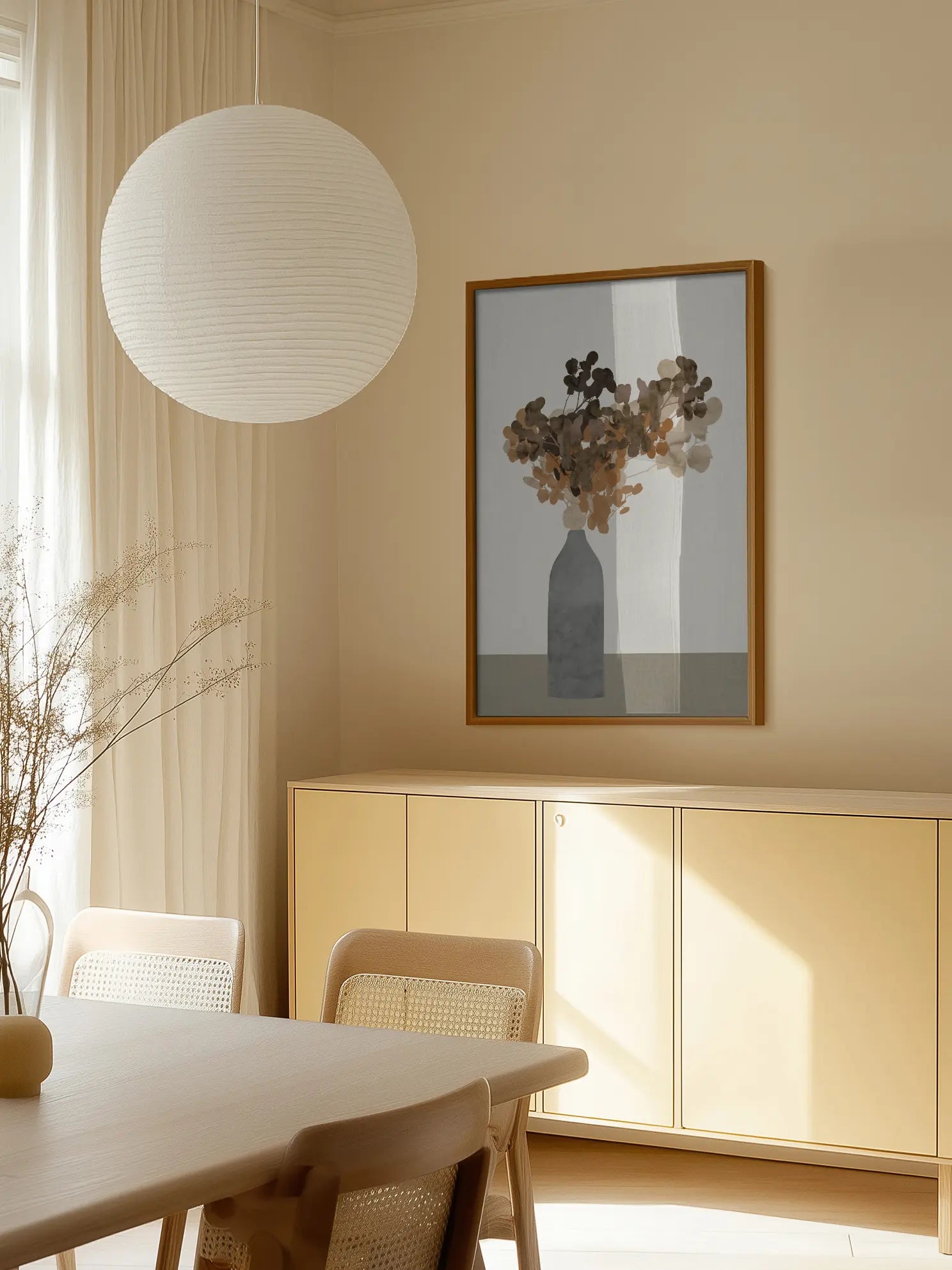 Bouquet in Grey Vase Poster