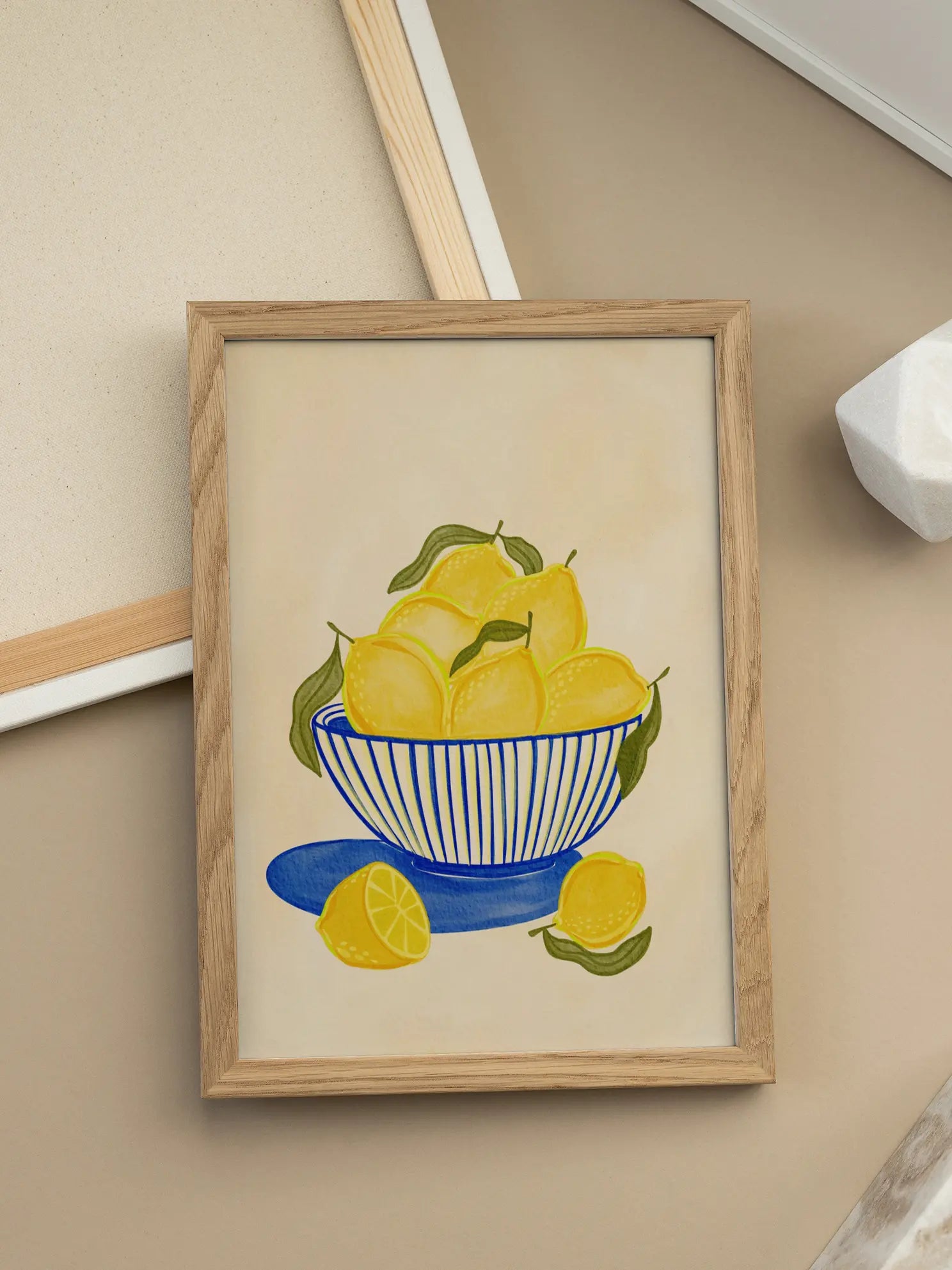 Bowl of Lemons Poster