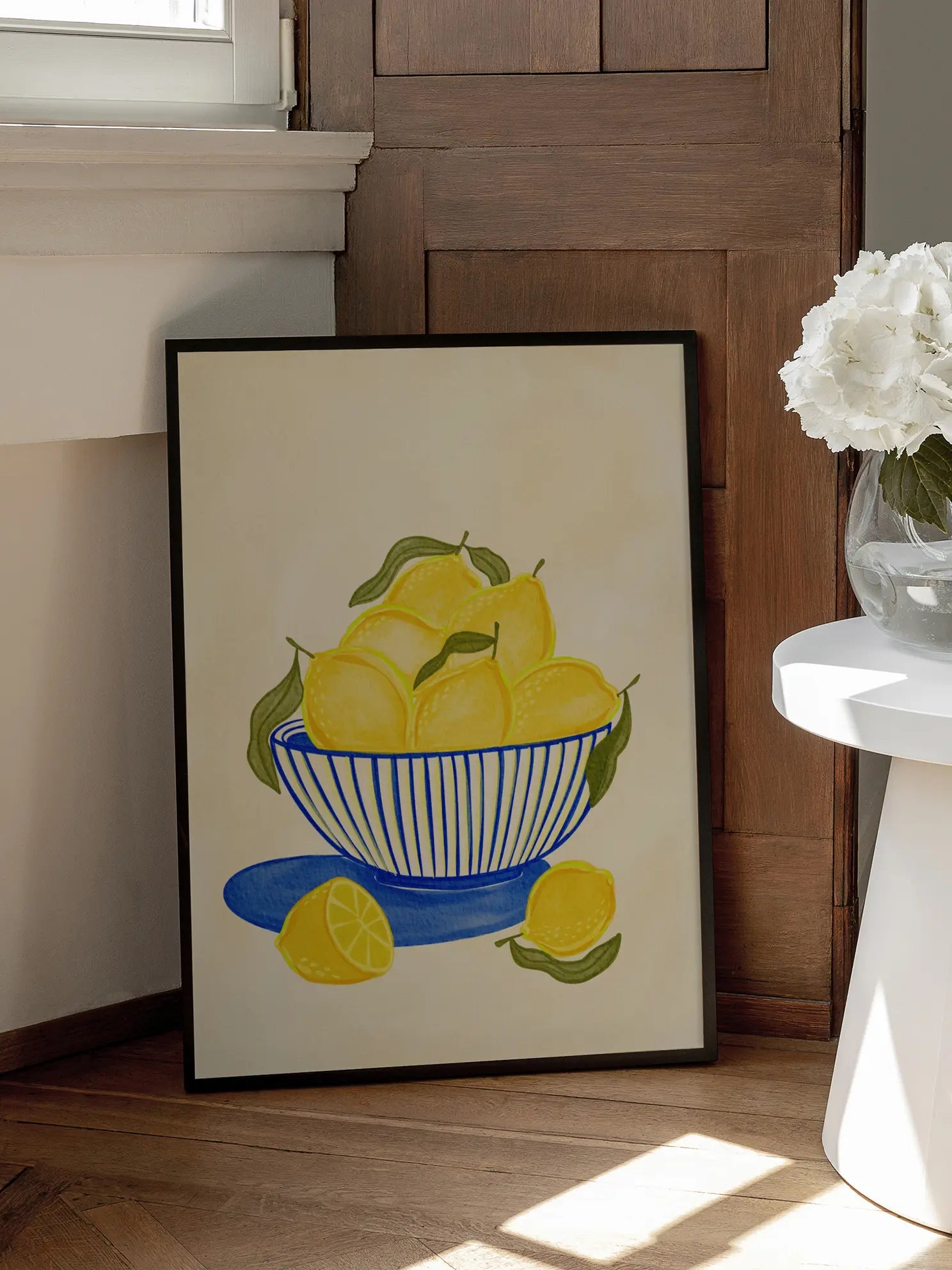 Bowl of Lemons Poster