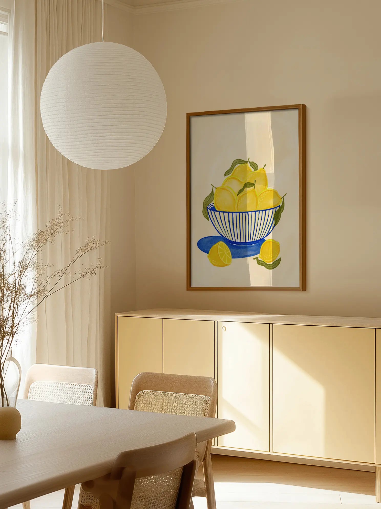 Bowl of Lemons Poster