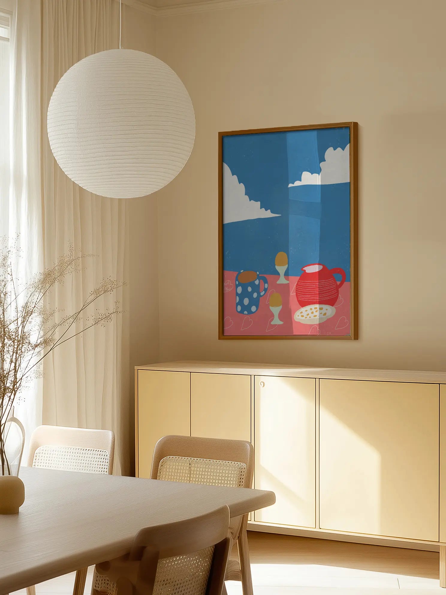 Breakfast Colorful Table Poster
