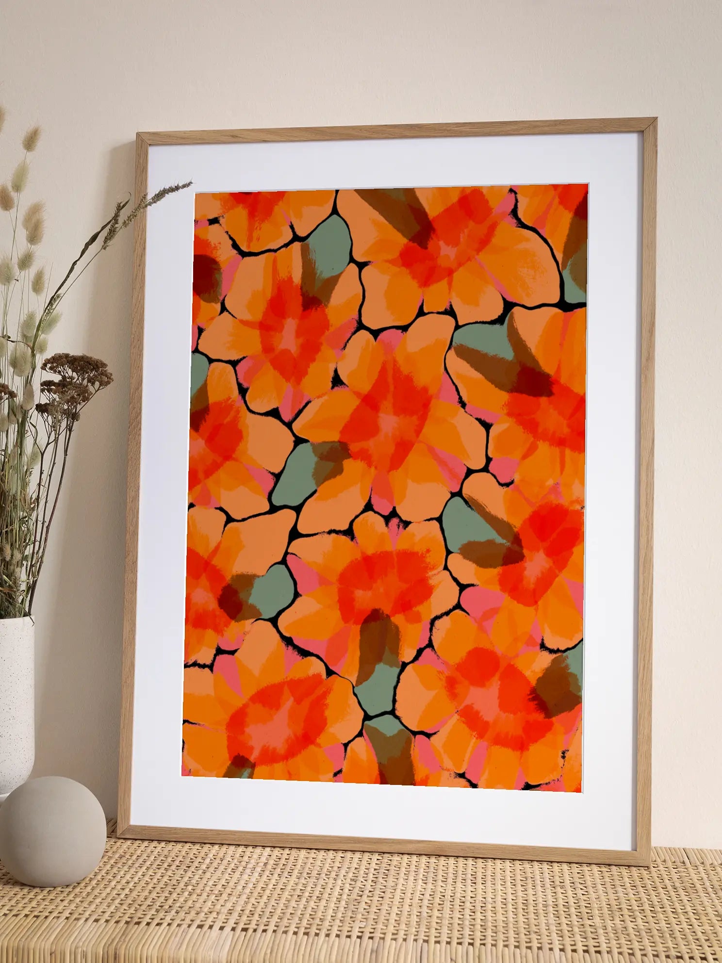 Bright Floral Pattern Poster