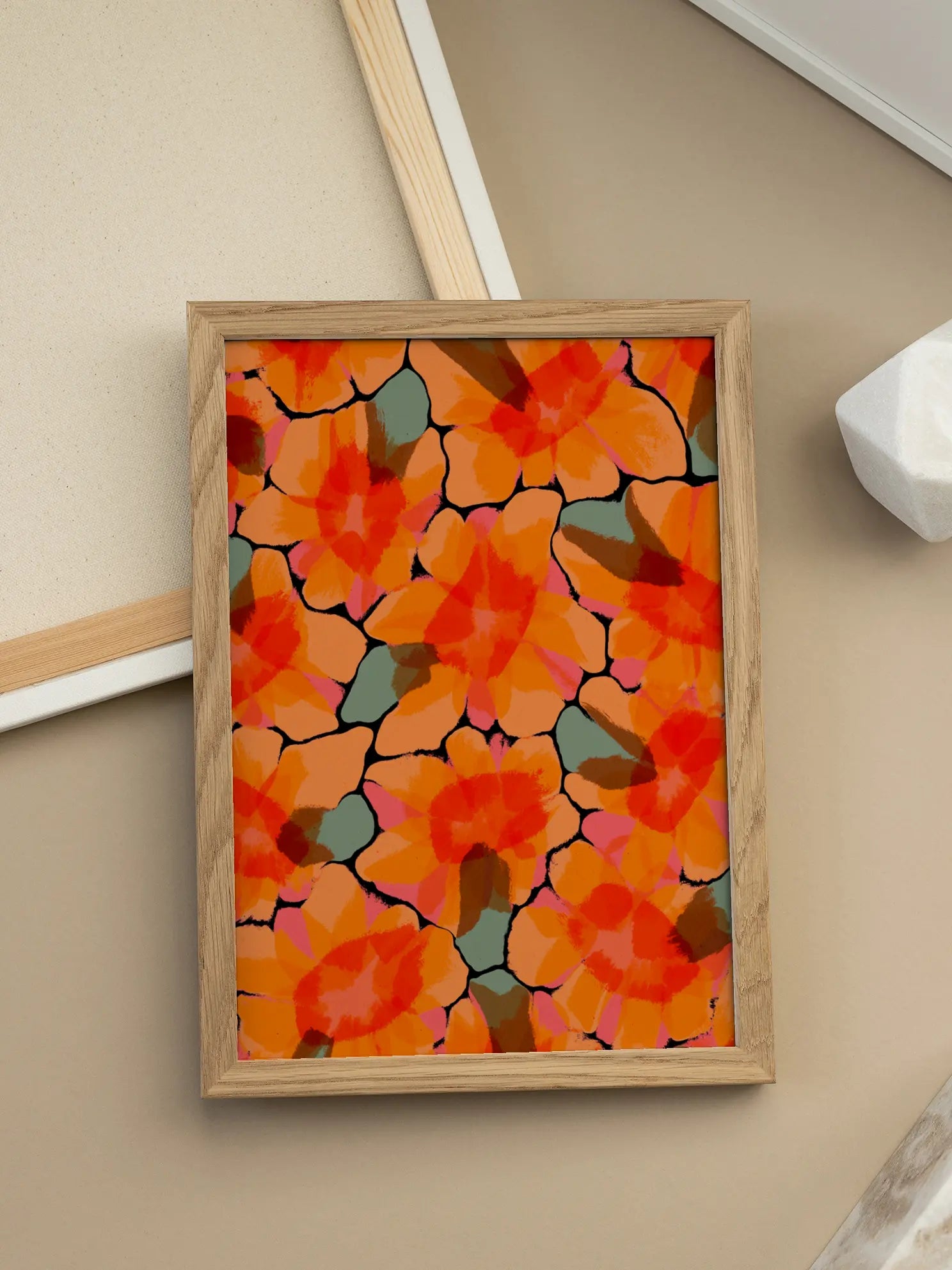 Bright Floral Pattern Poster