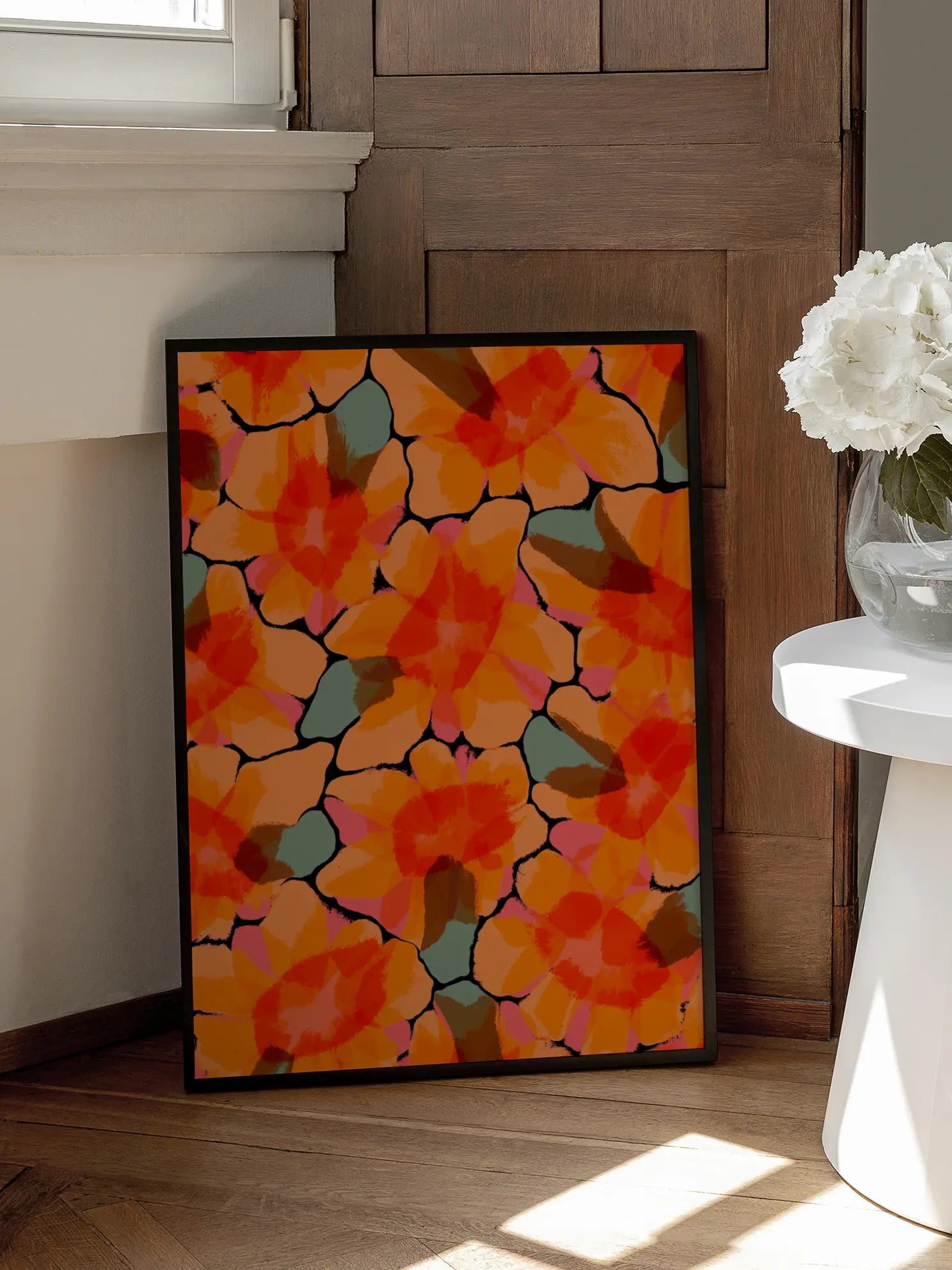 Bright Floral Pattern Poster