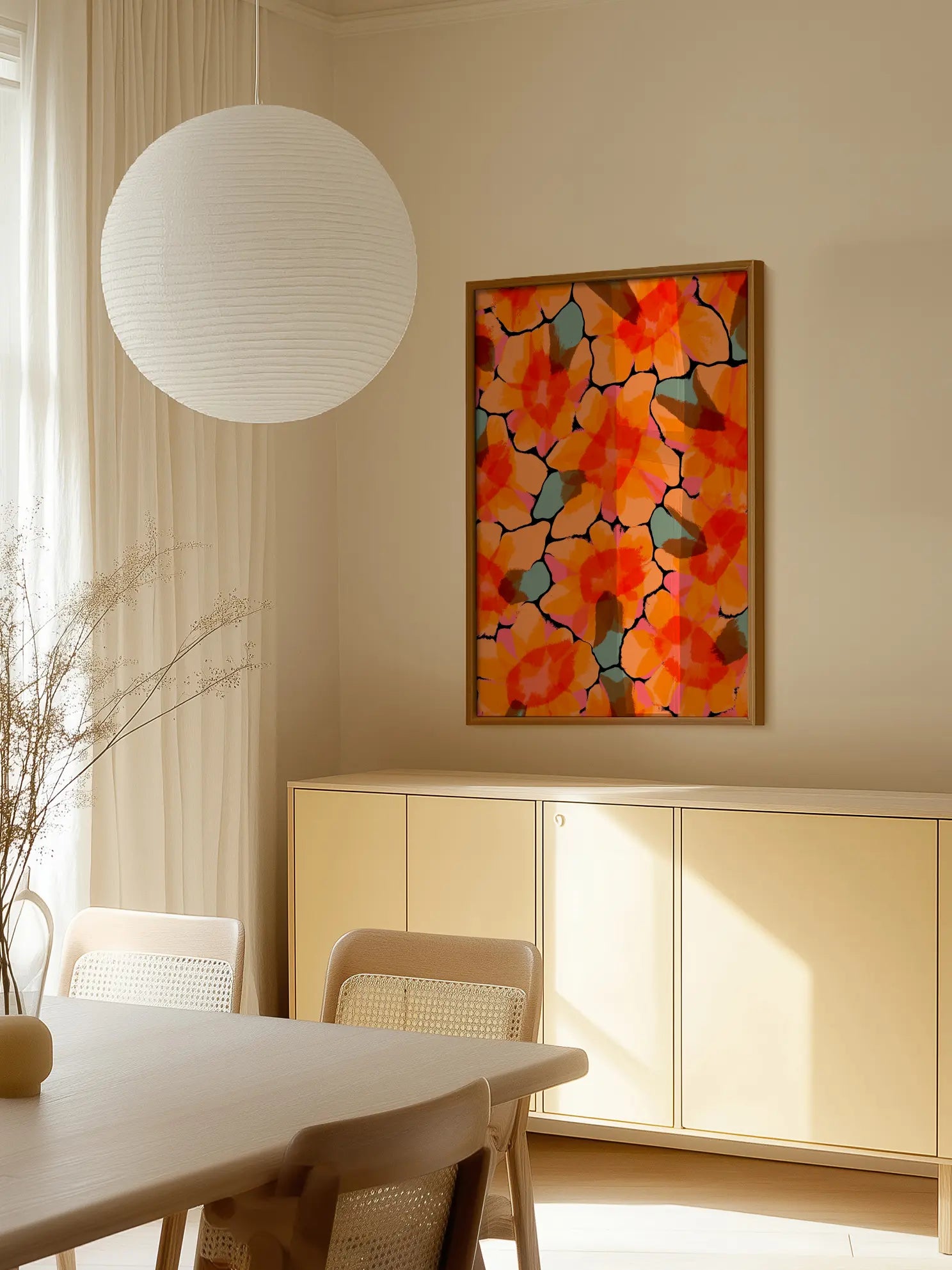 Bright Floral Pattern Poster