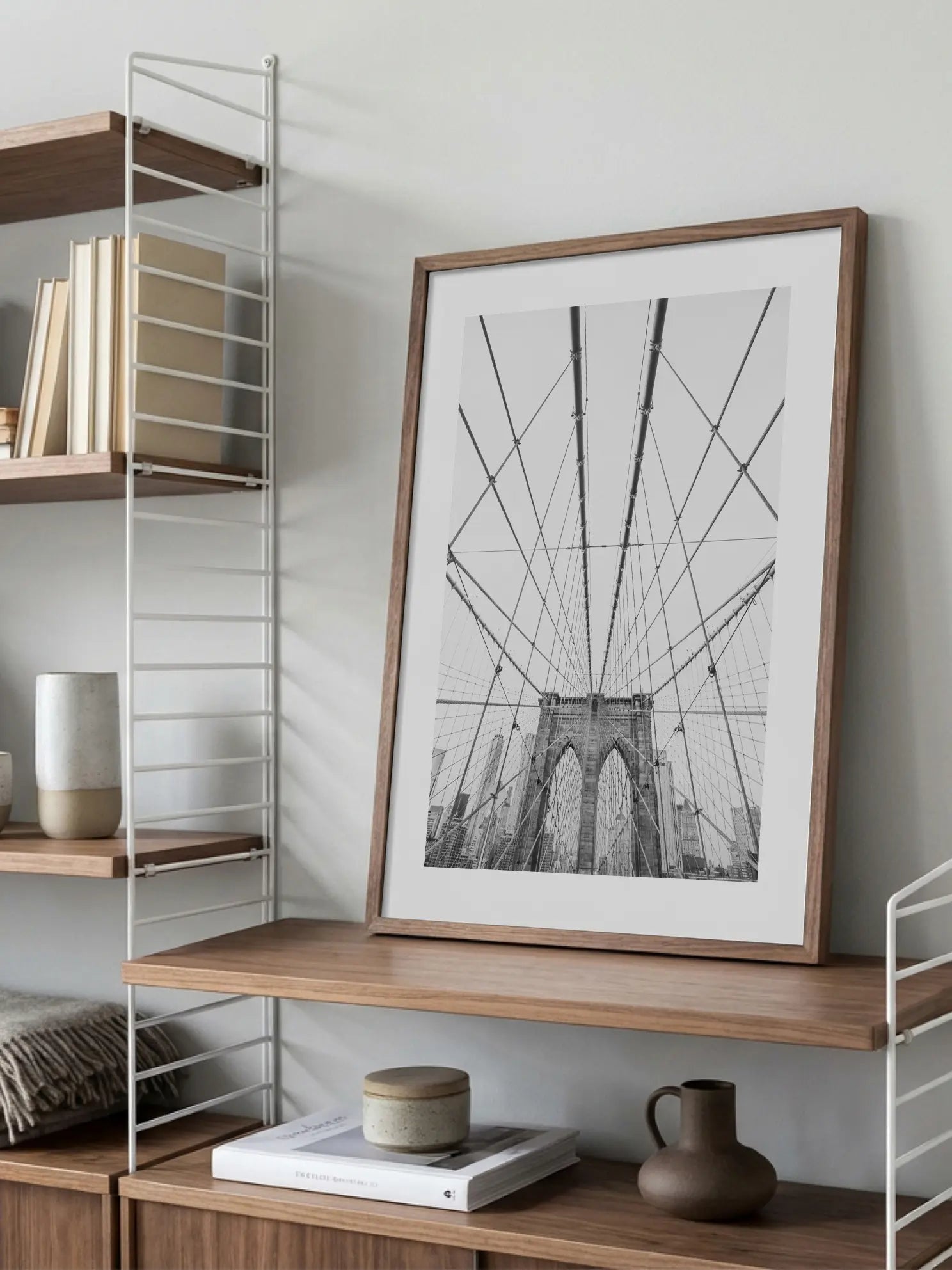 Brooklyn Bridge B/W Poster