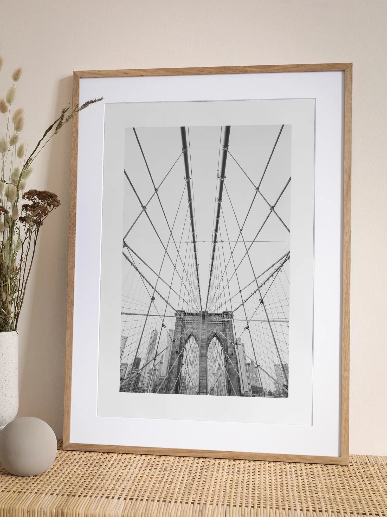 Brooklyn Bridge B/W Poster