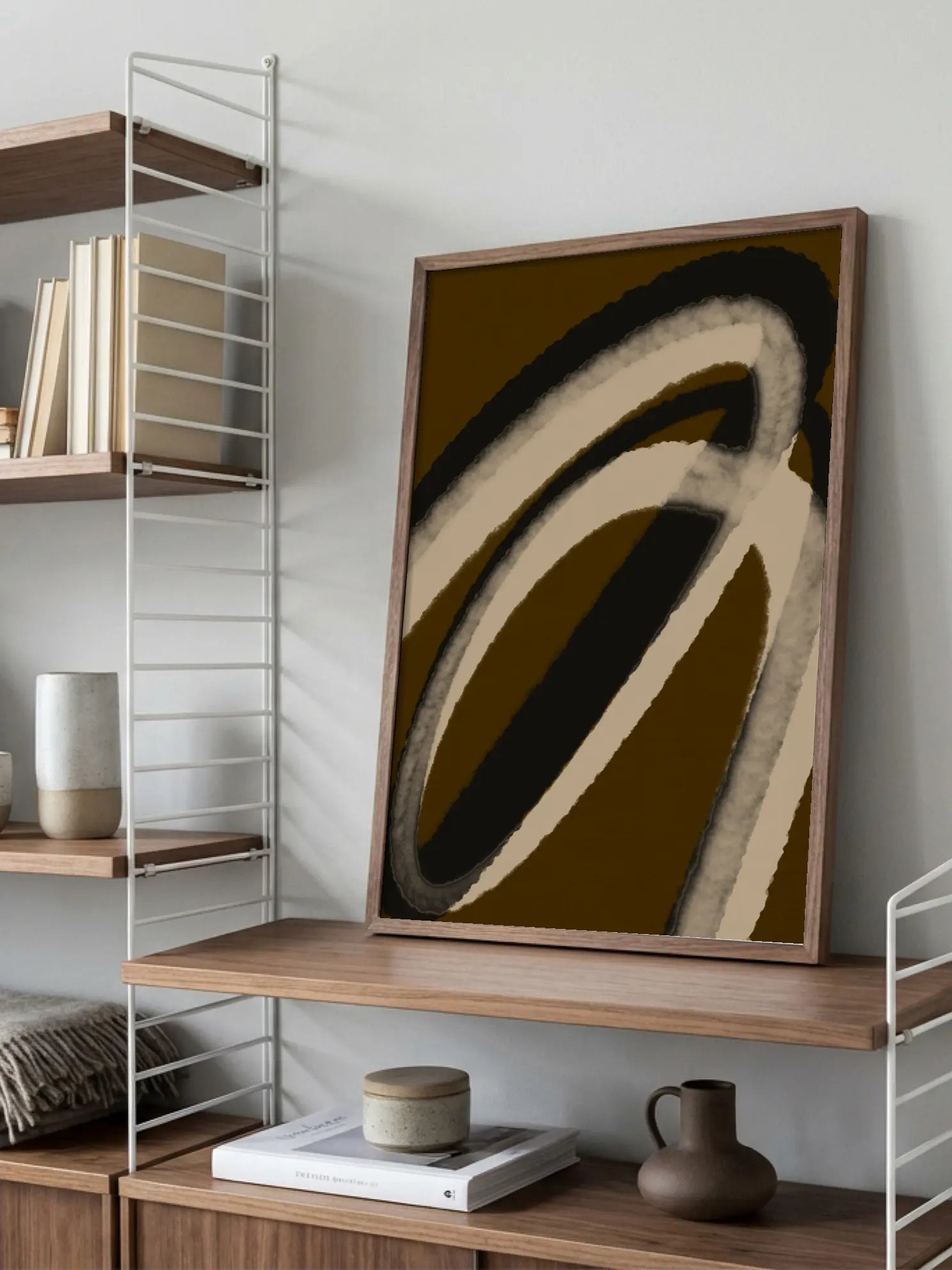 Brown Abstract Arches Poster