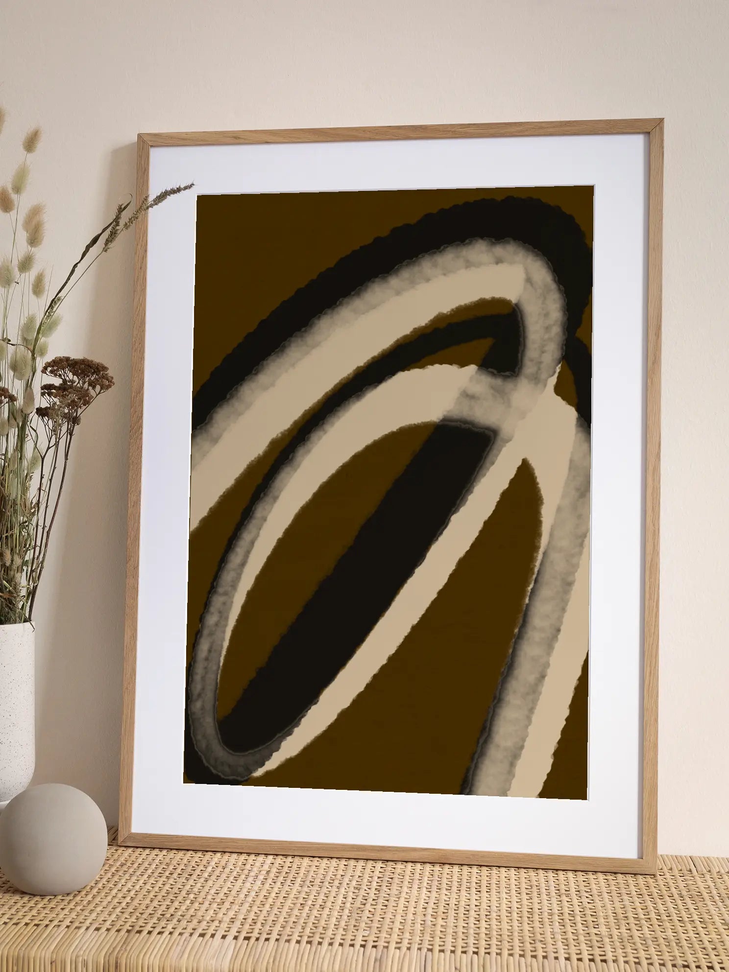 Brown Abstract Arches Poster