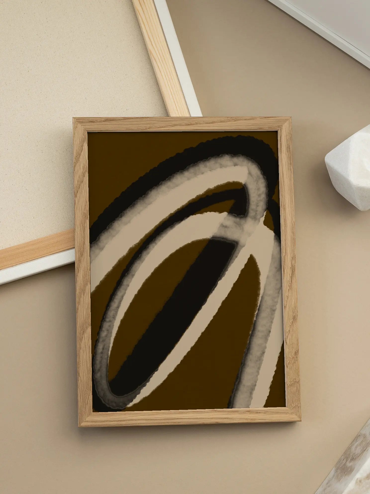 Brown Abstract Arches Poster