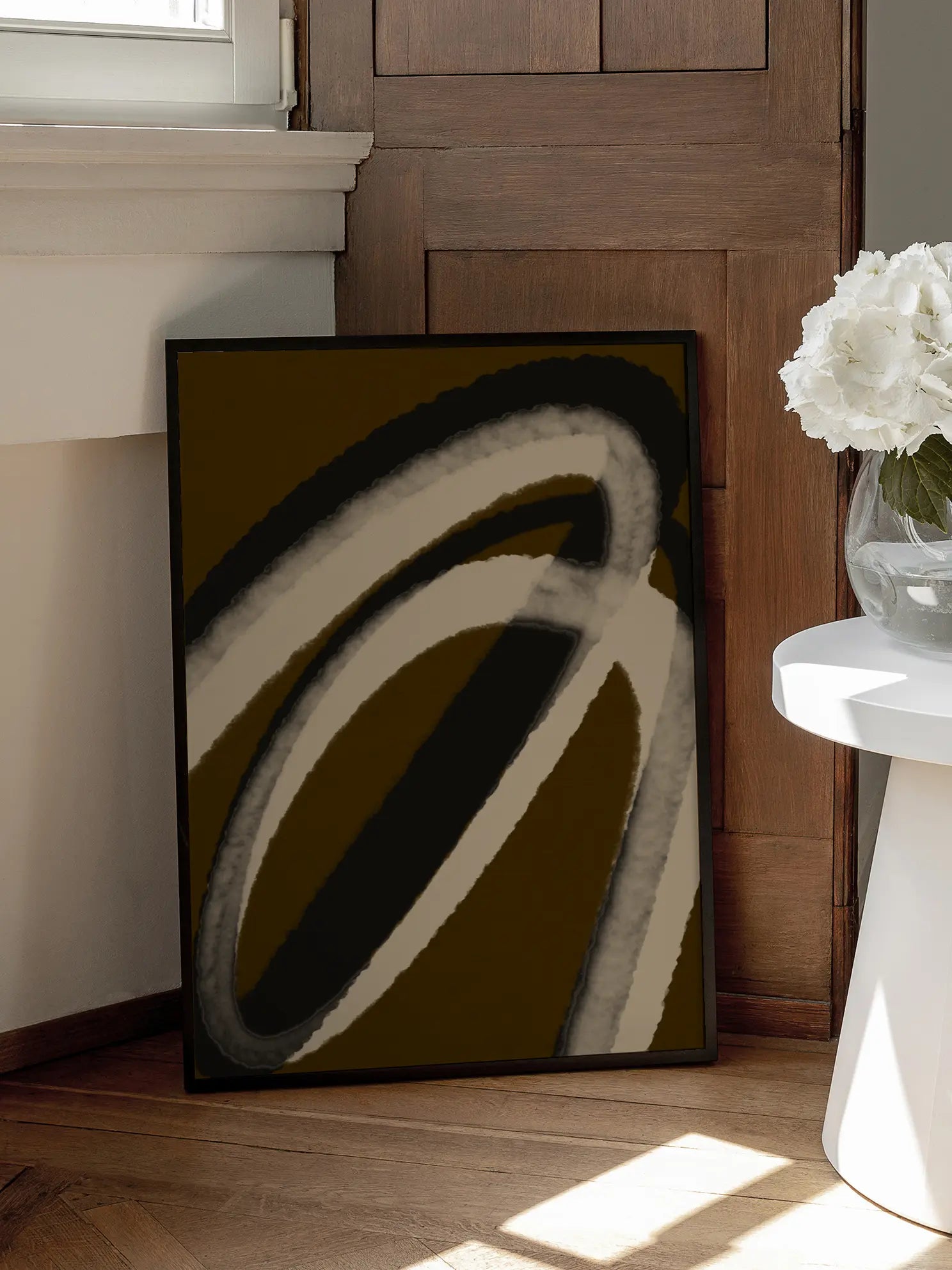 Brown Abstract Arches Poster
