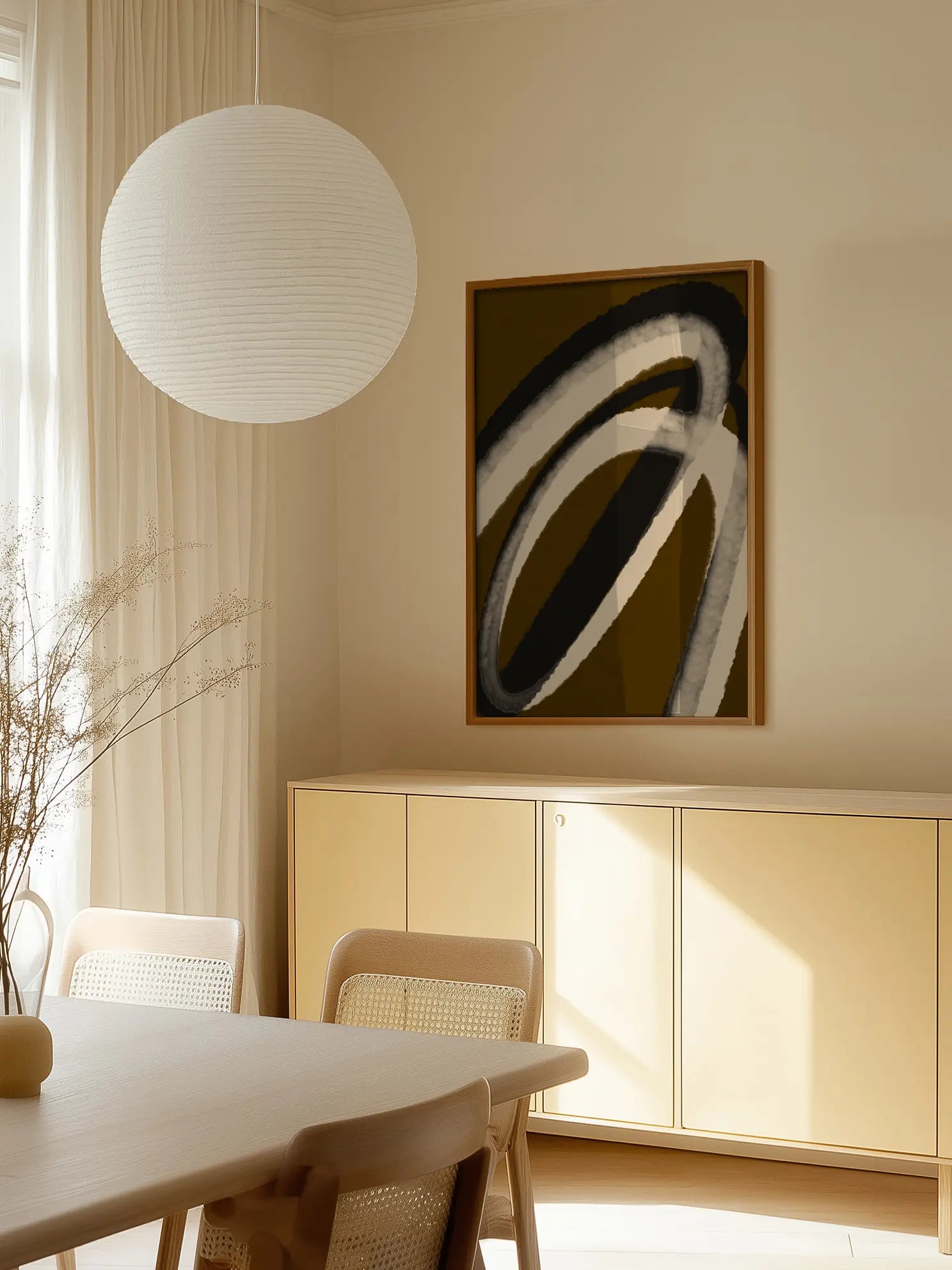 Brown Abstract Arches Poster
