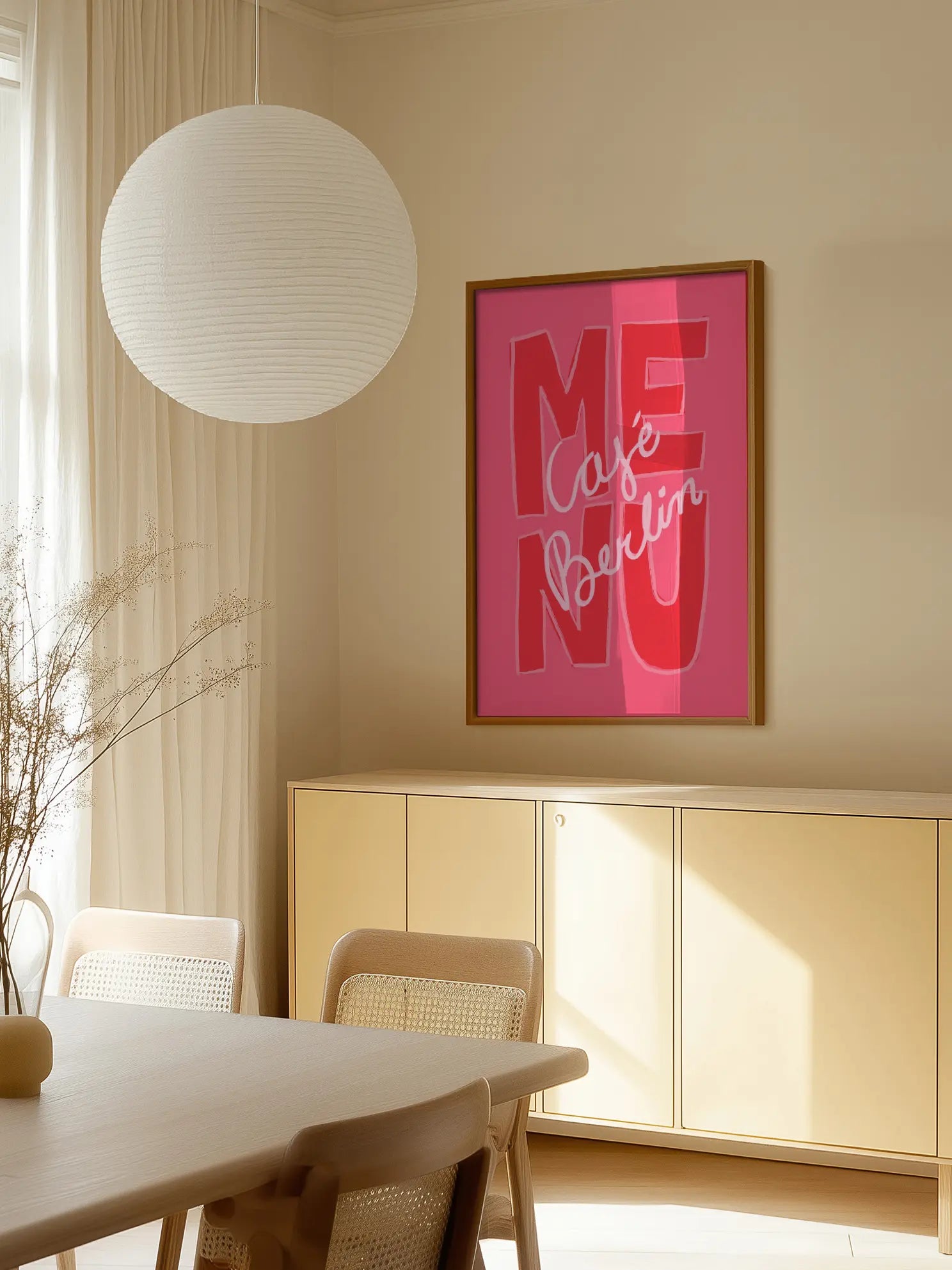Cafe Berlin Menu Poster