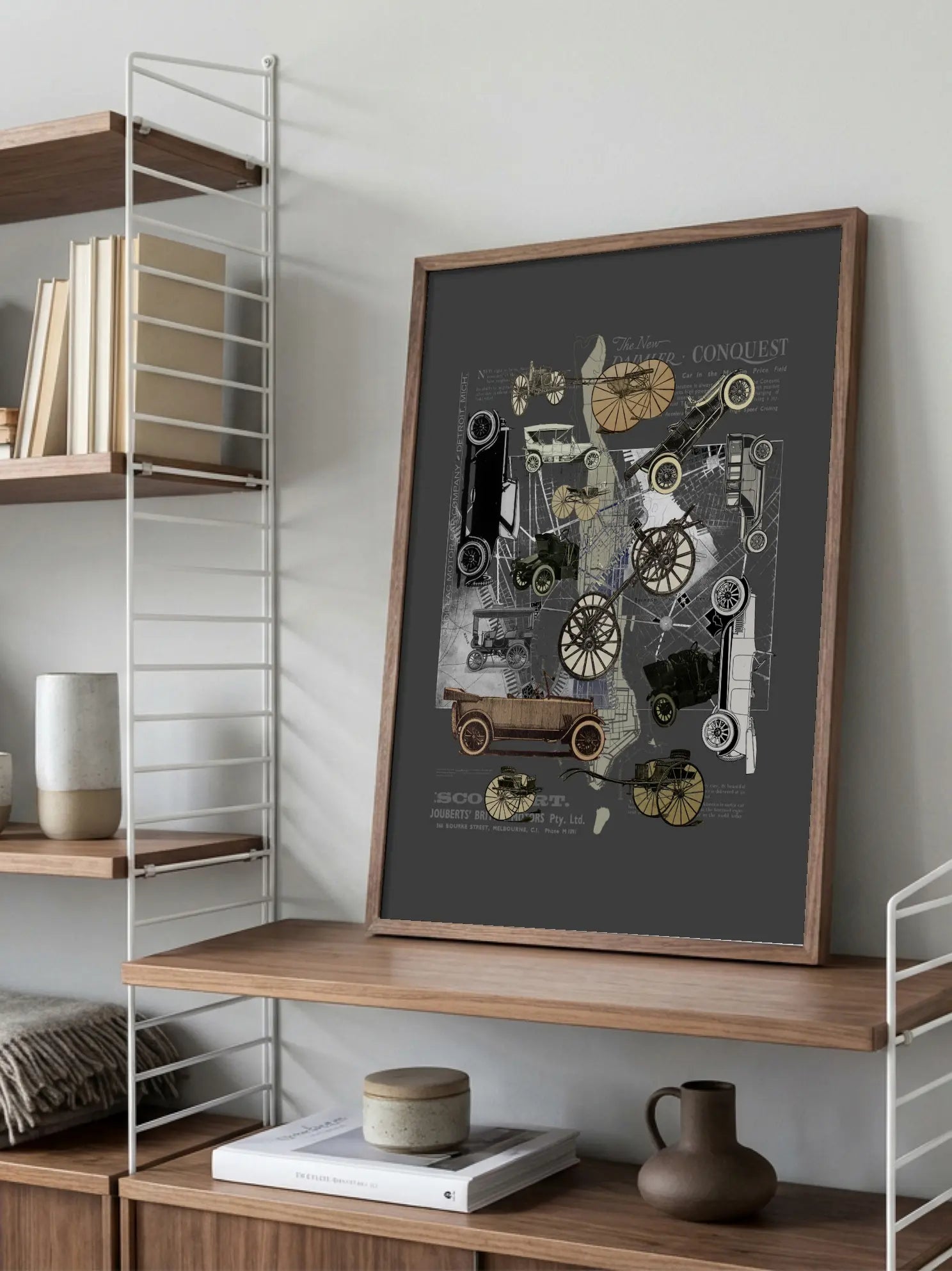 Cars in Grey Poster