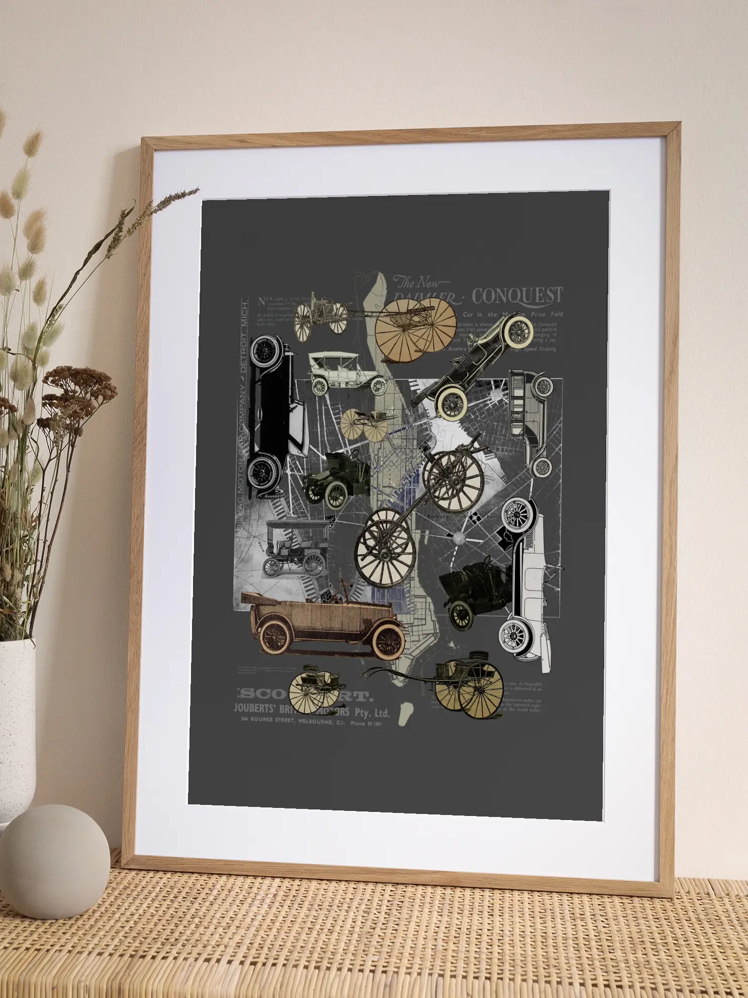 Cars in Grey Poster